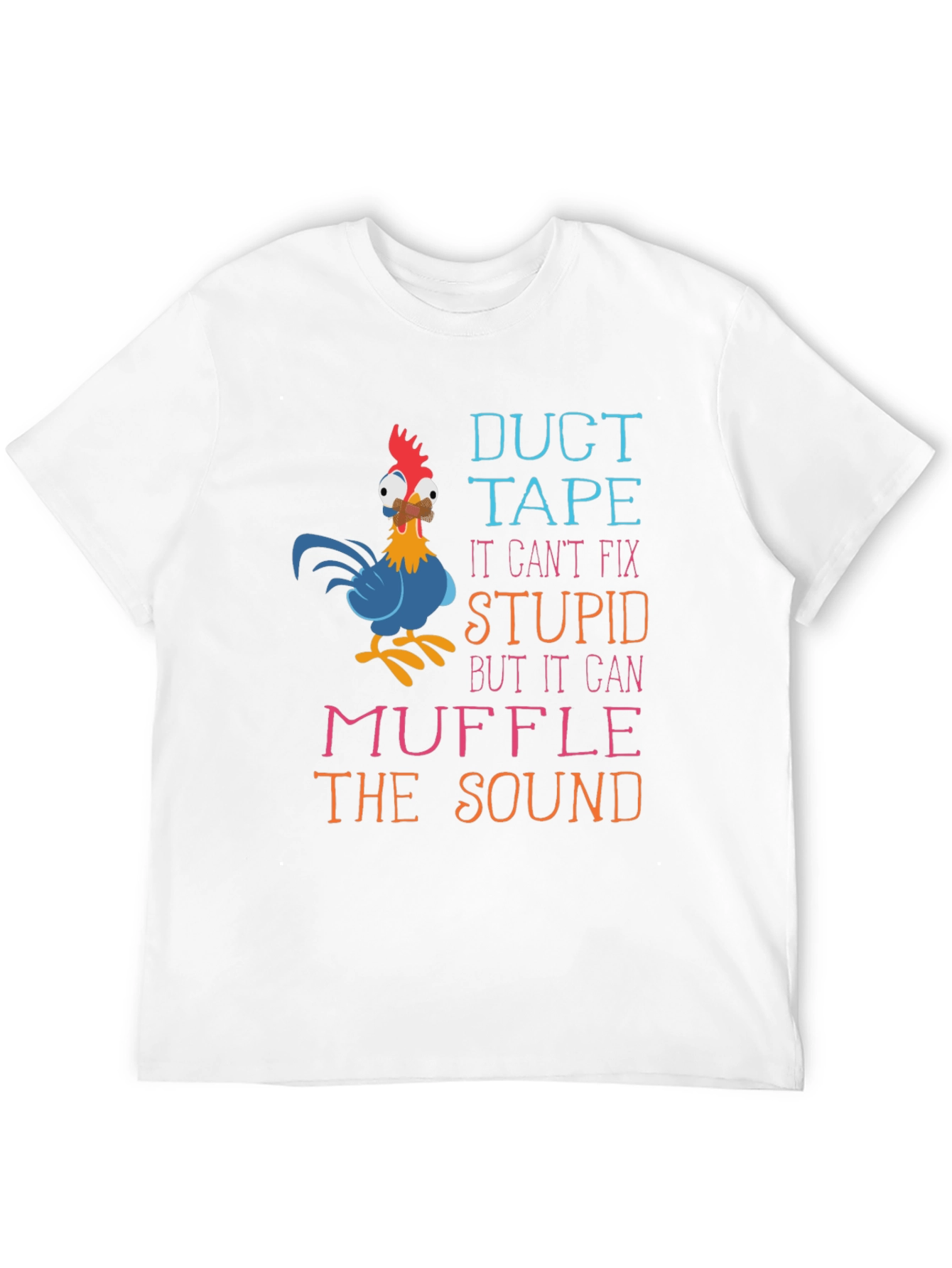 Duct Tape Fix Stupid Humor Graphic T-Shirt