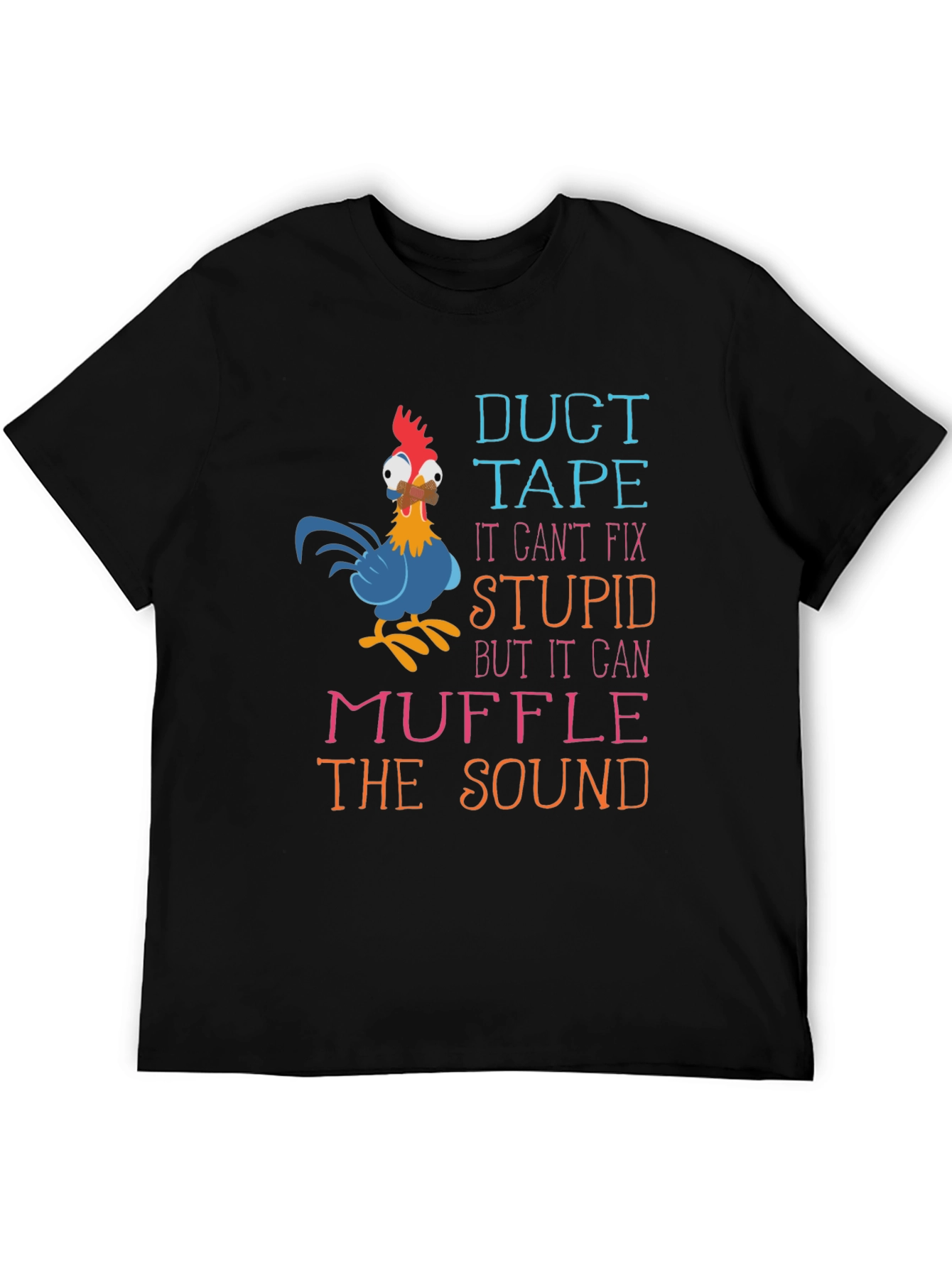 Duct Tape Fix Stupid Humor Graphic T-Shirt