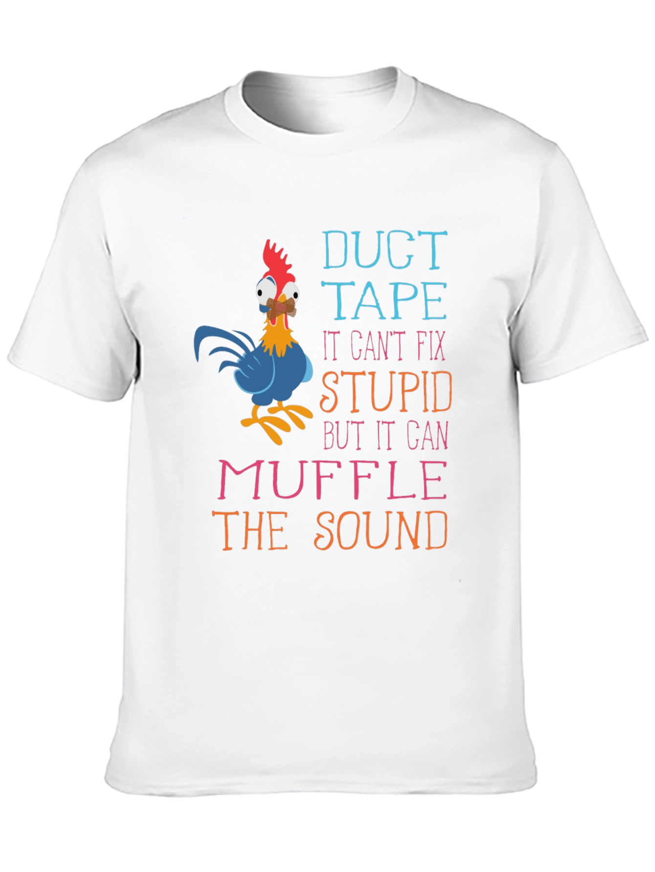 Duct Tape Fix Stupid Humor Graphic T-Shirt