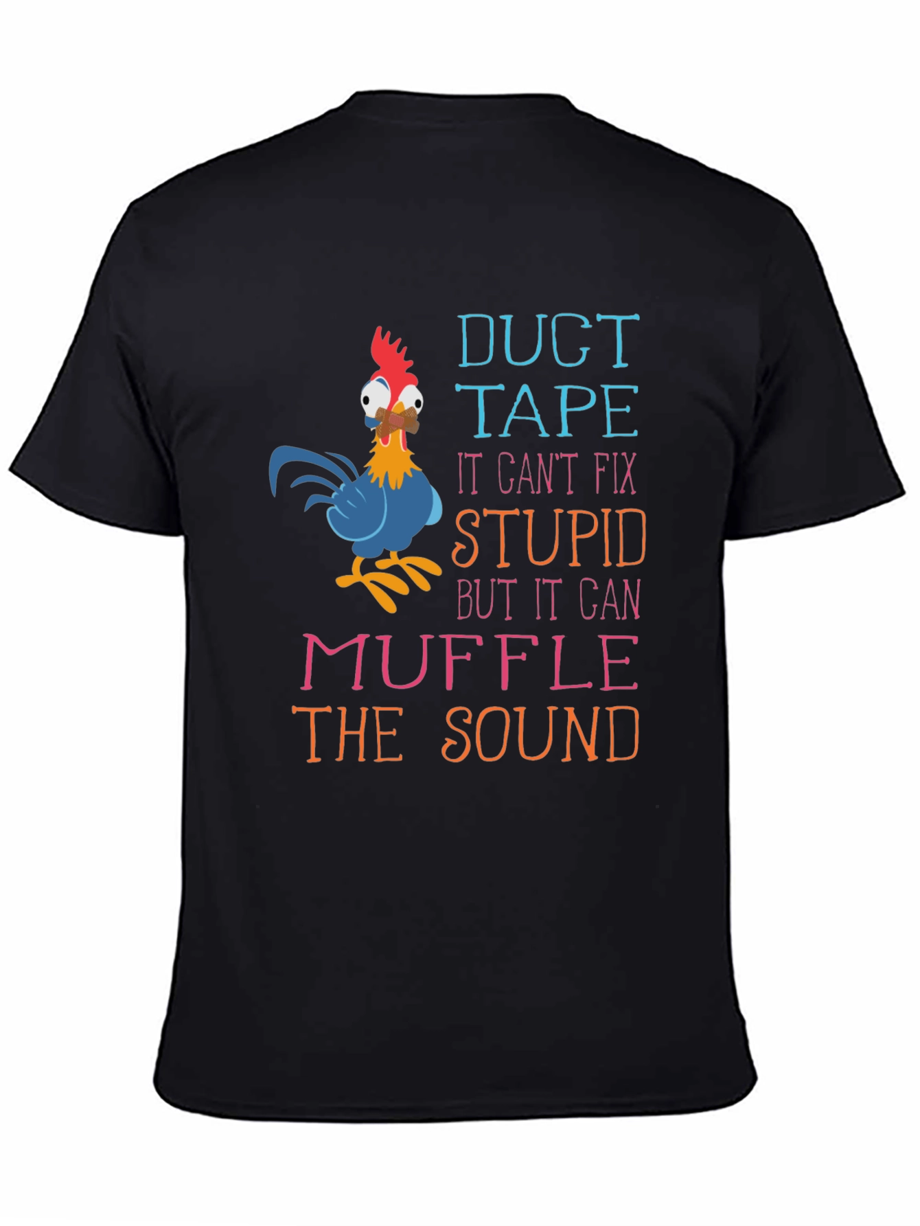 Duct Tape Fix Stupid Humor Graphic T-Shirt