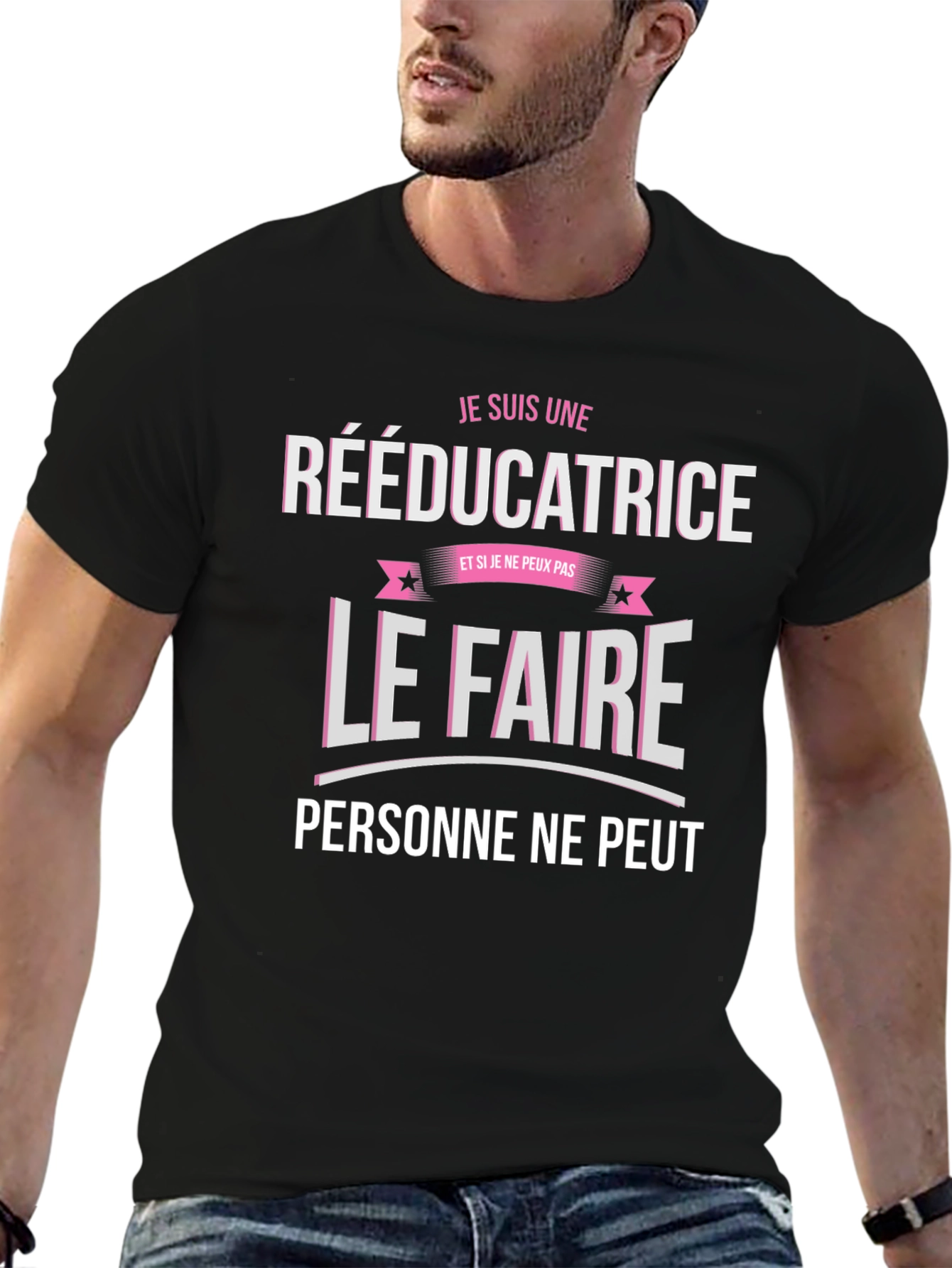 Je Suis Une Rééducatrice Black Graphic Tee