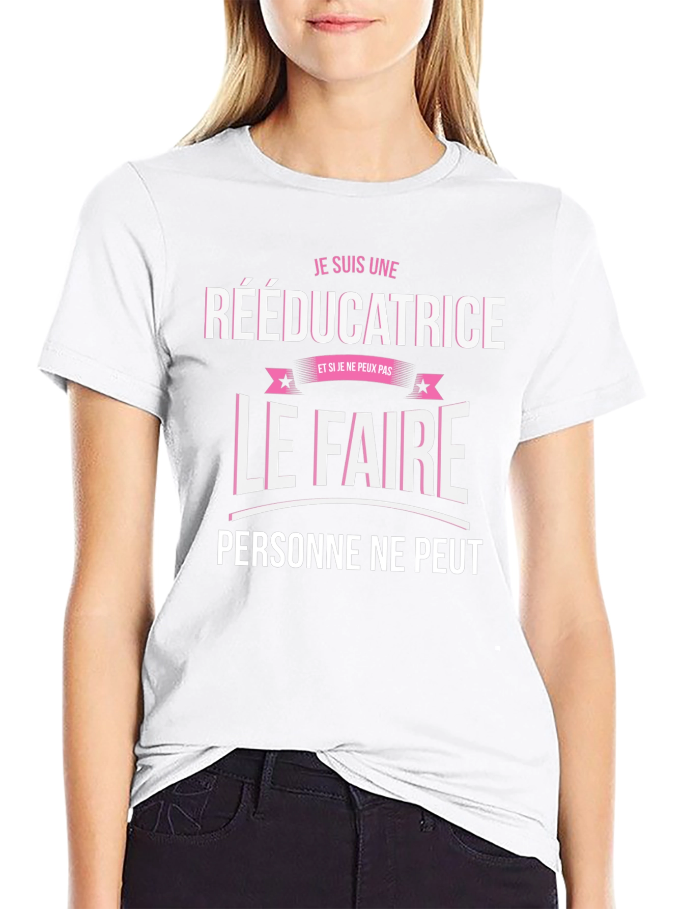 Je Suis Une Rééducatrice Black Graphic Tee