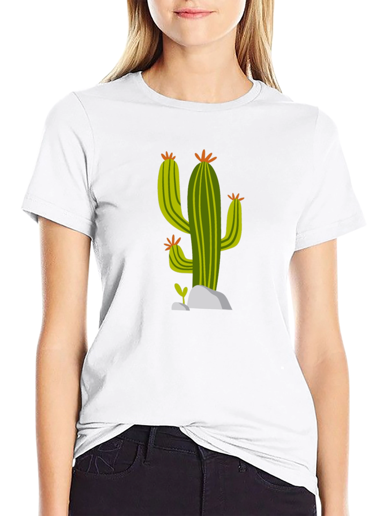 Cactus Graphic Black T-Shirt