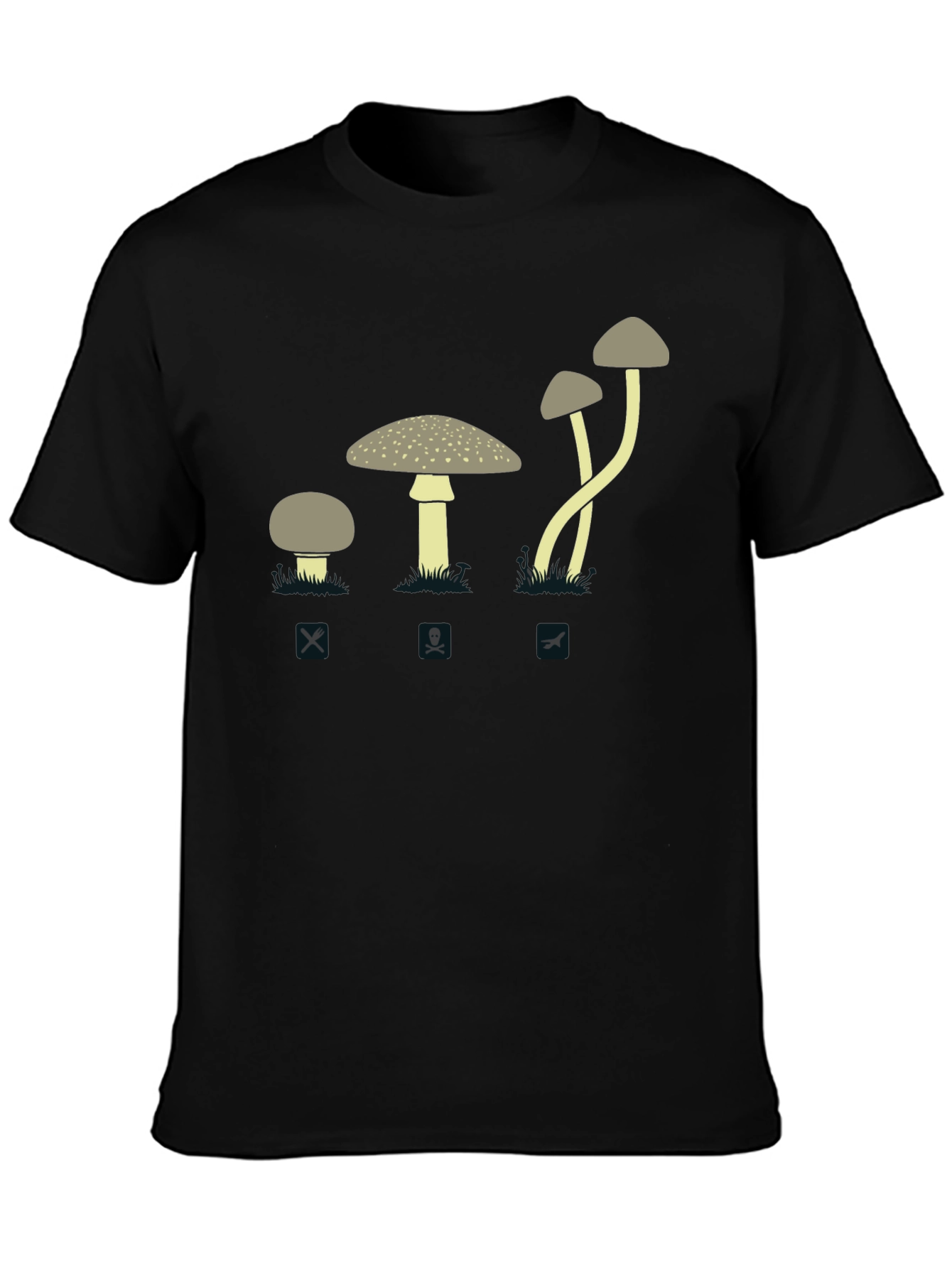 Poisonous Mushroom Graphic Tee - Caution Fun Guy!