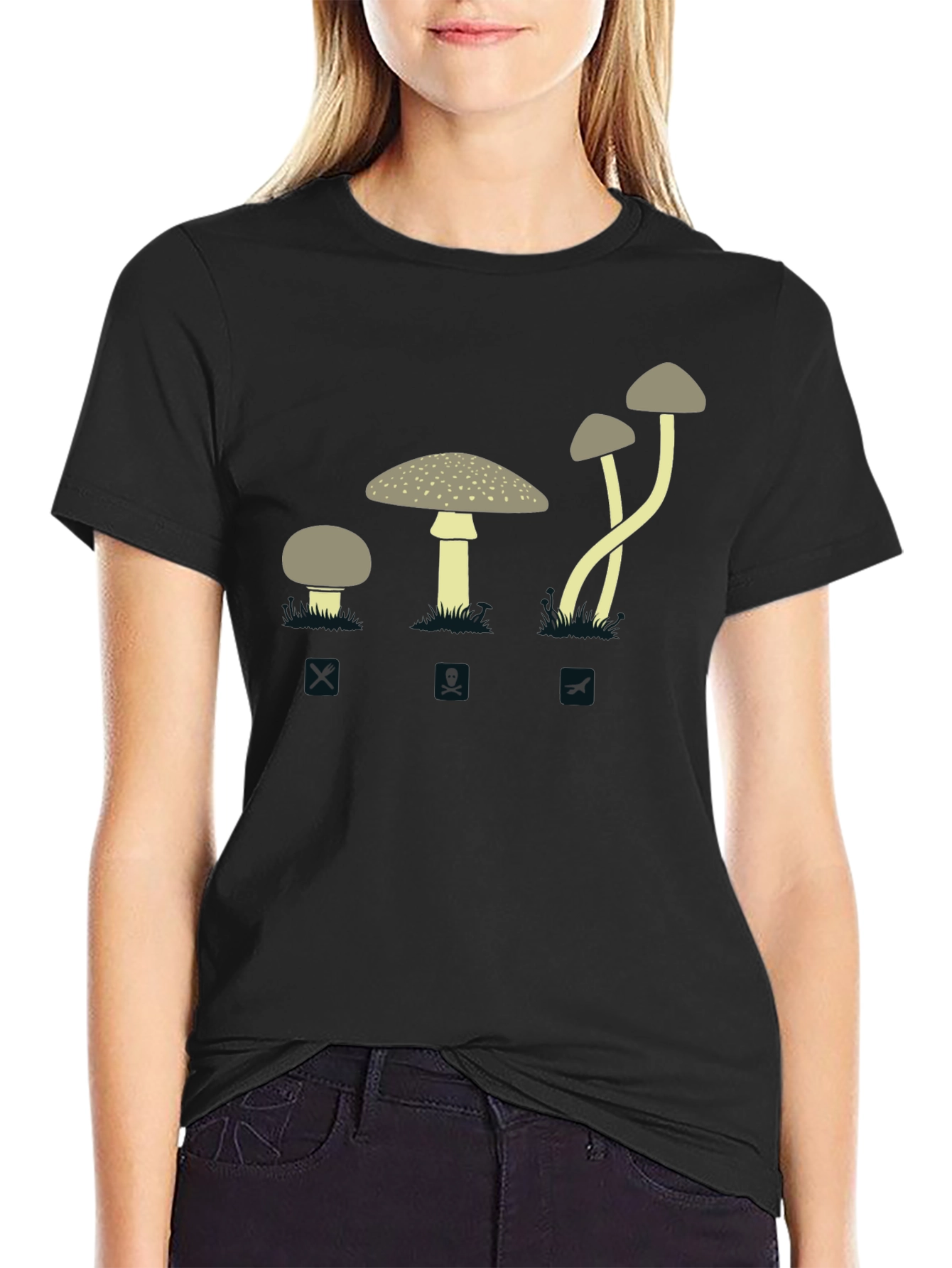 Poisonous Mushroom Graphic Tee - Caution Fun Guy!