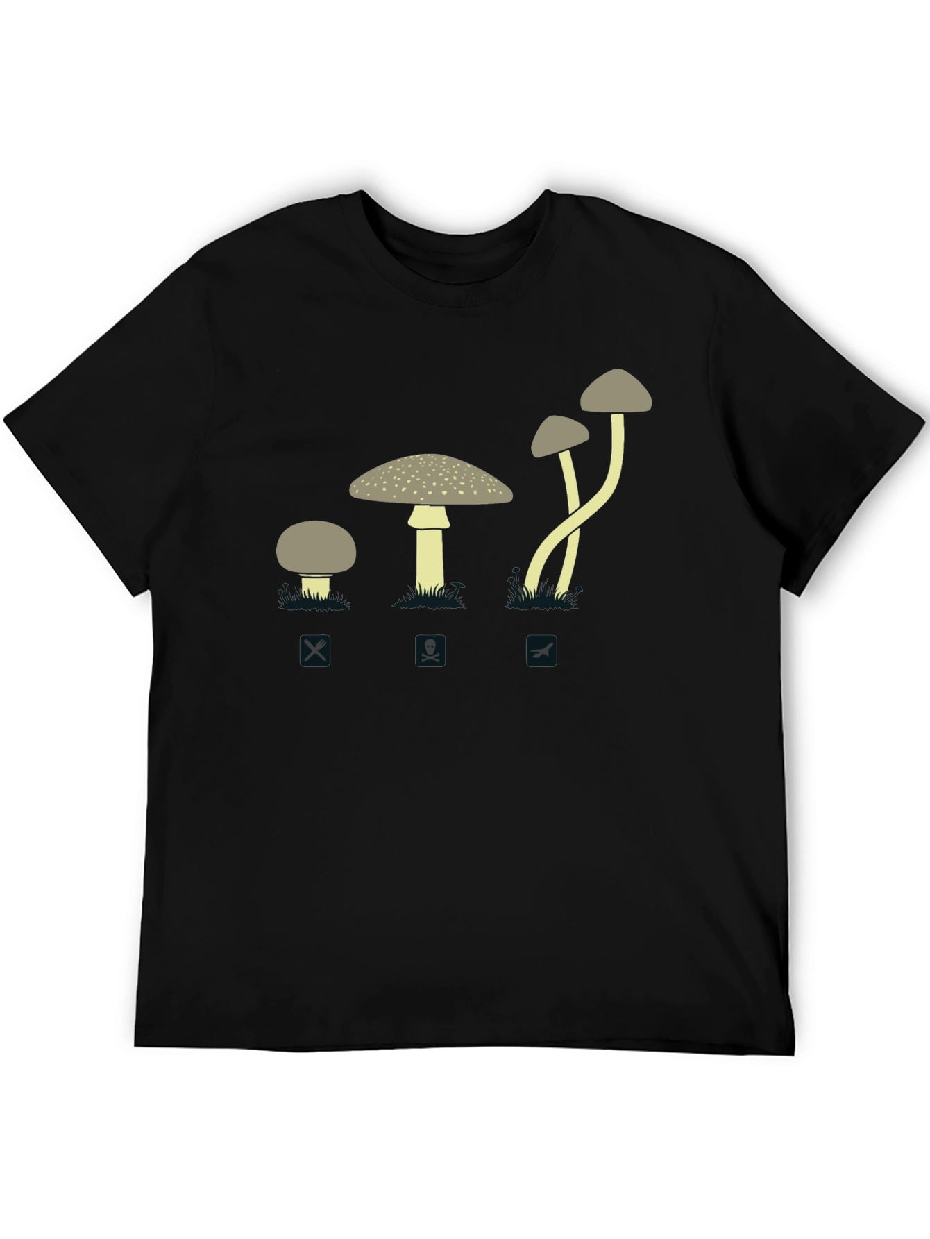 Poisonous Mushroom Graphic Tee - Caution Fun Guy!
