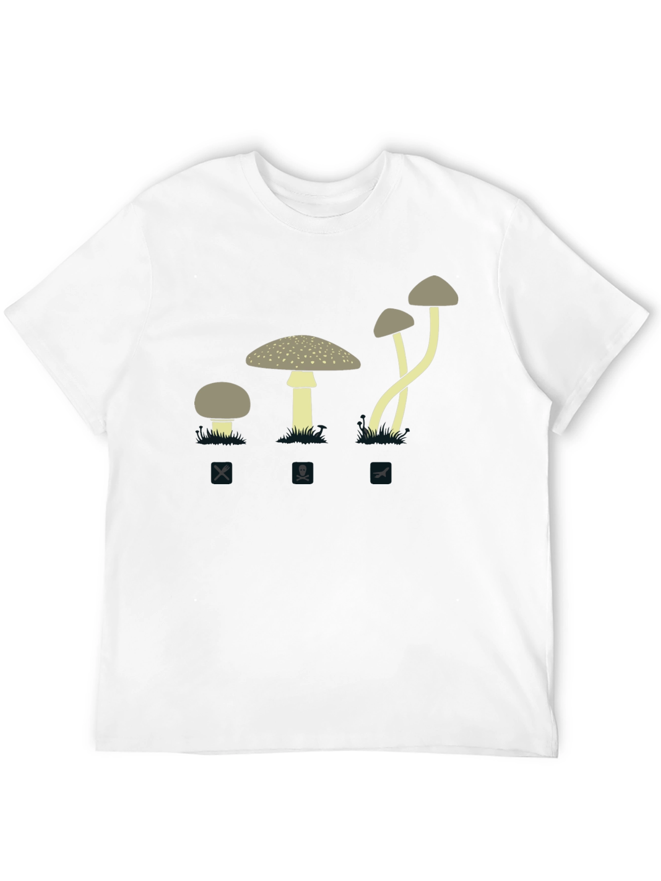 Poisonous Mushroom Graphic Tee - Caution Fun Guy!