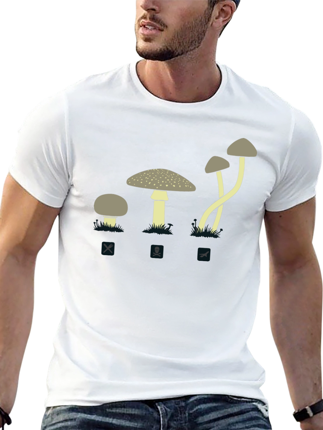 Poisonous Mushroom Graphic Tee - Caution Fun Guy!