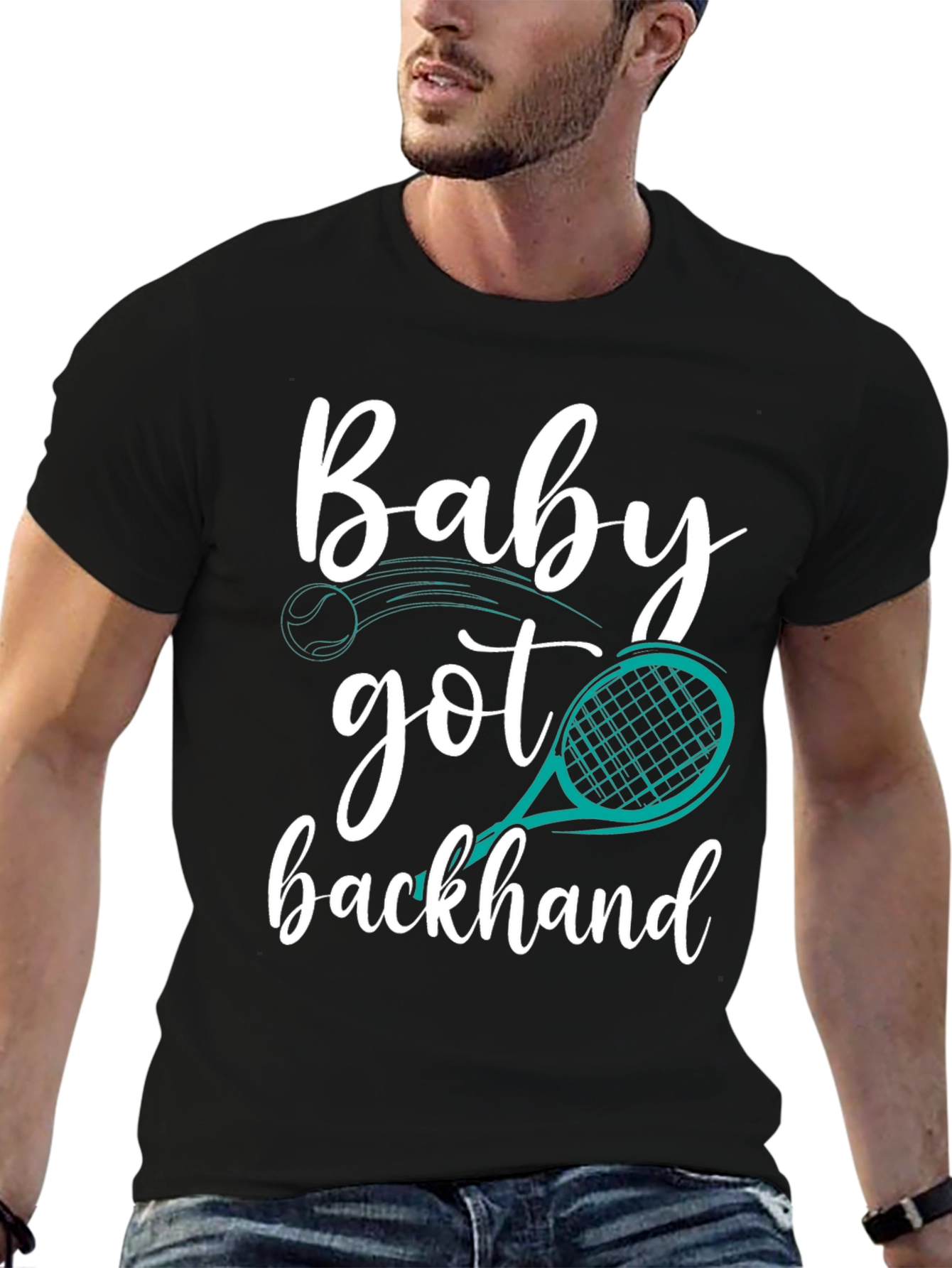 Baby Got Backhand Tennis Graphic T-Shirt
