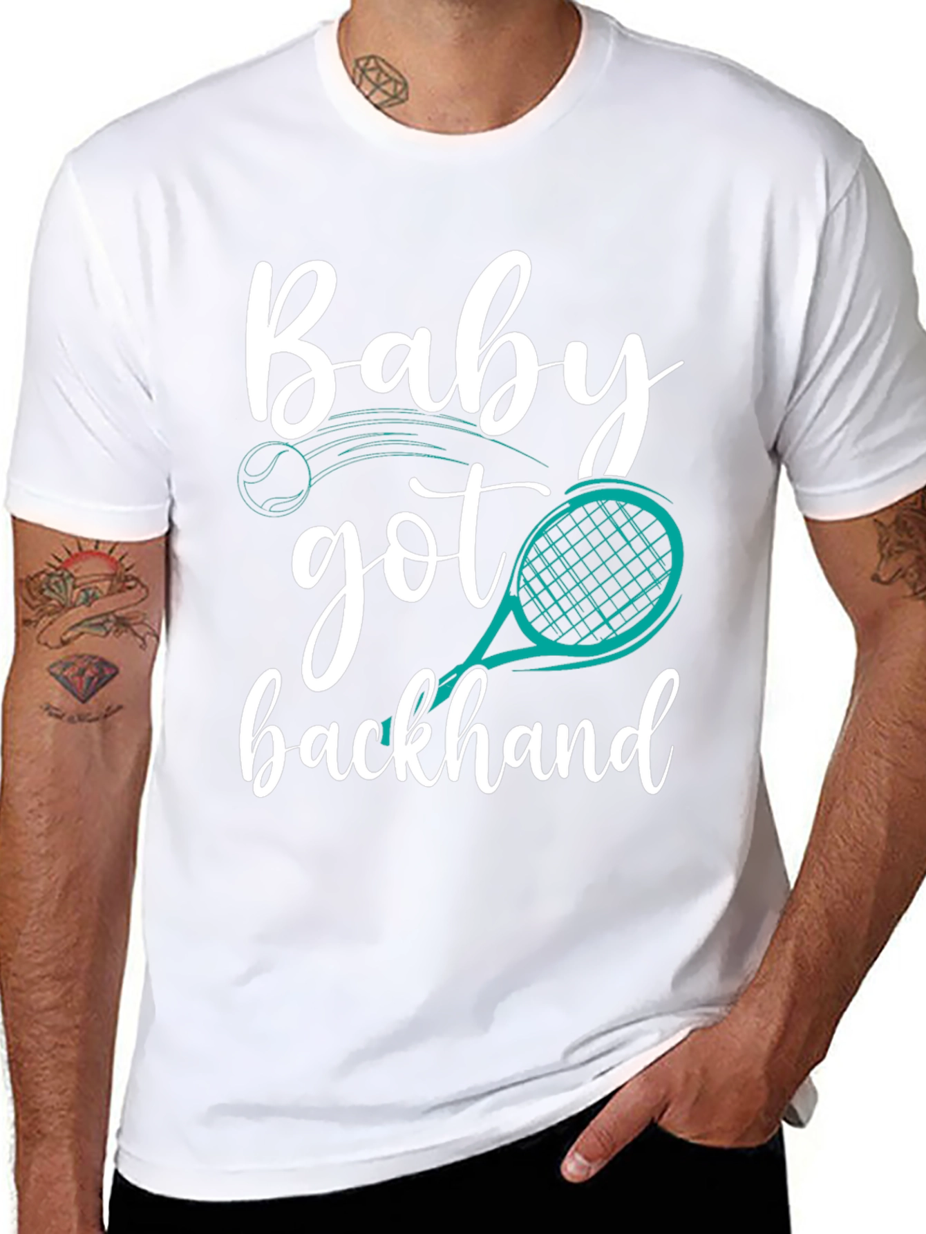 Baby Got Backhand Tennis Graphic T-Shirt