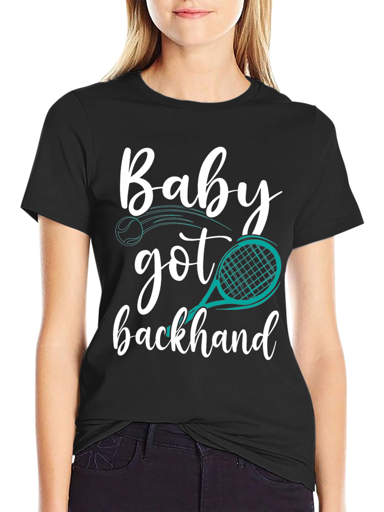 Baby Got Backhand Tennis Graphic T-Shirt