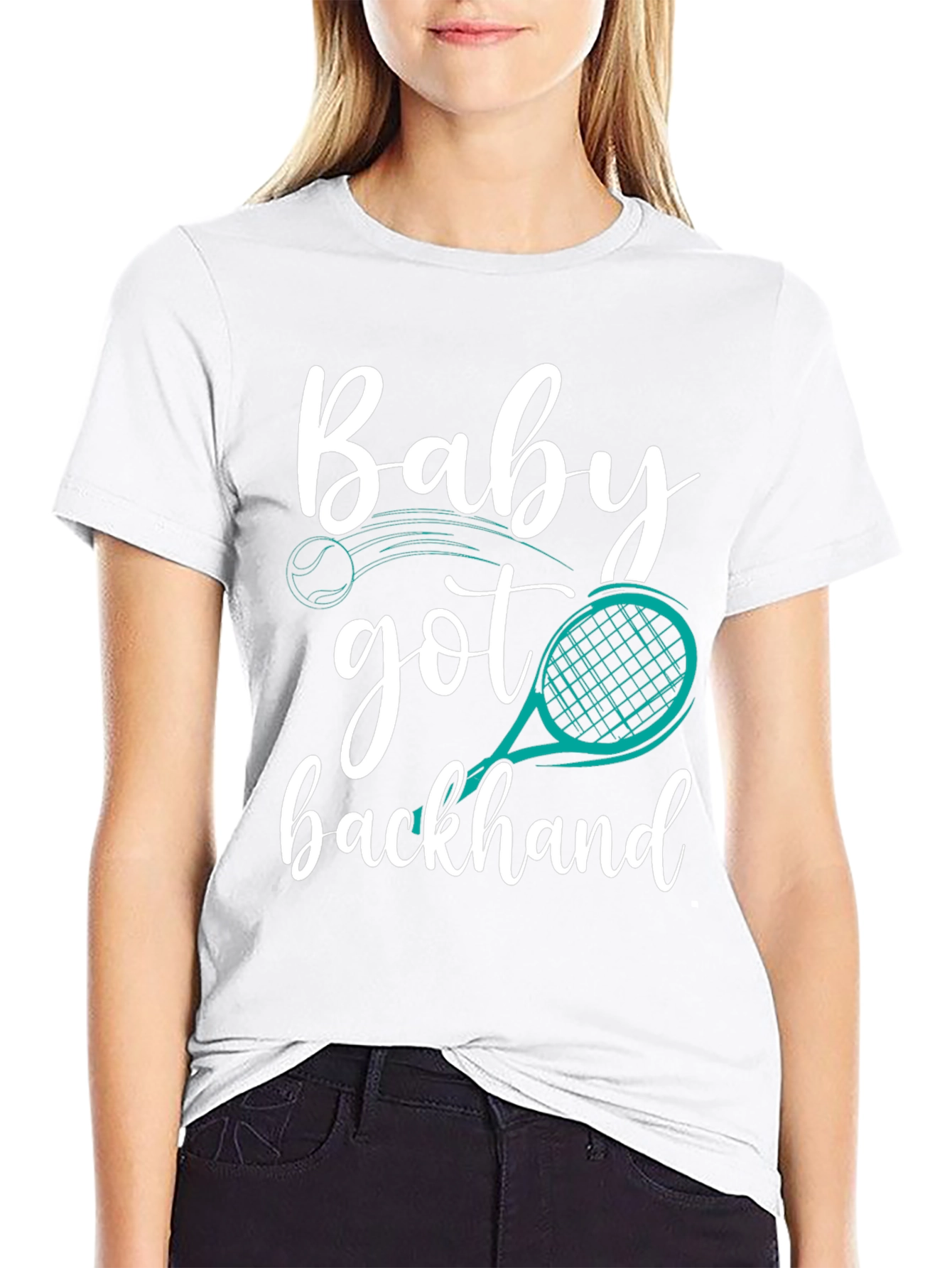 Baby Got Backhand Tennis Graphic T-Shirt
