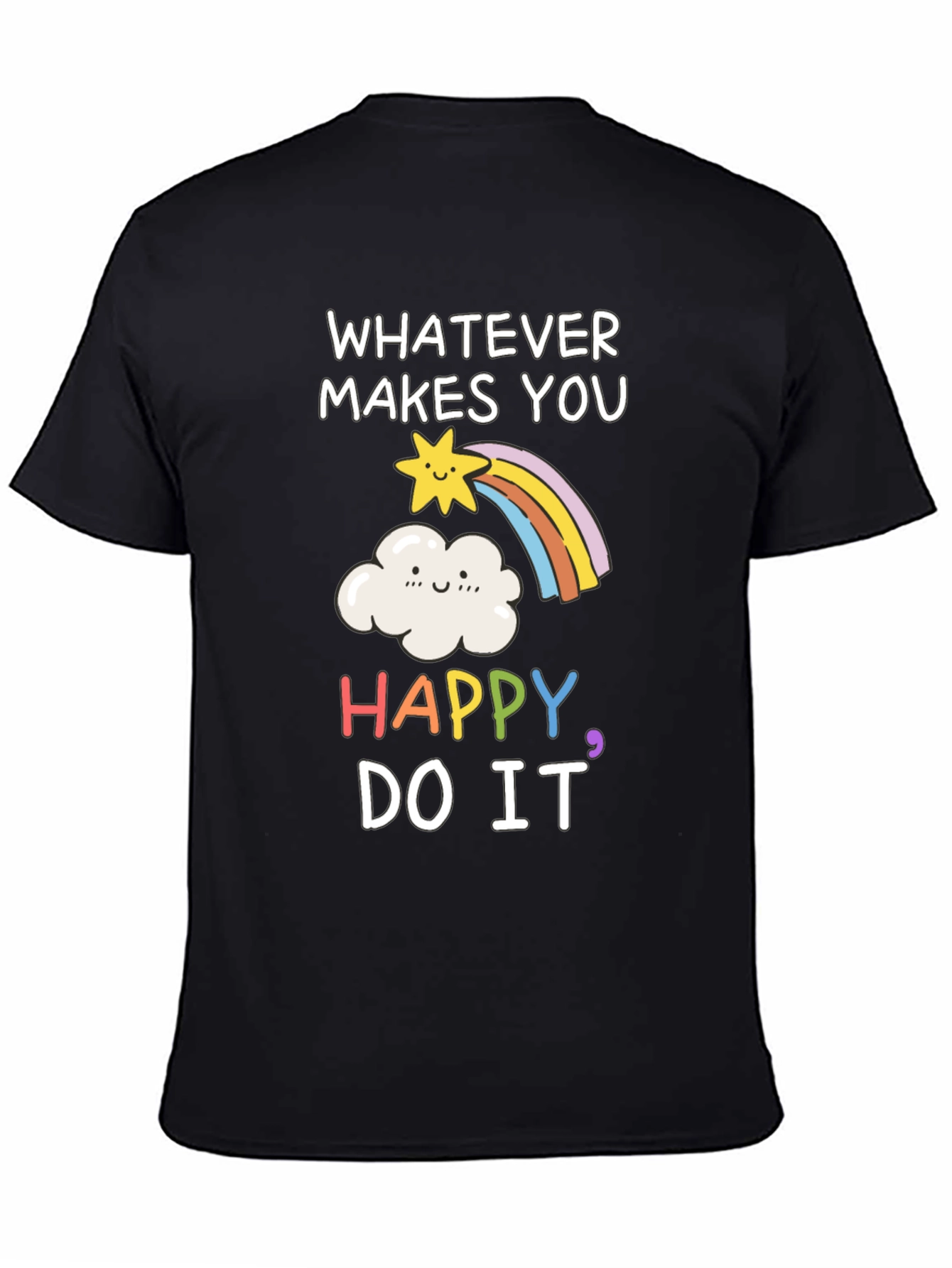 Happy Rainbow Graphic T-Shirt - Inspiring Tee