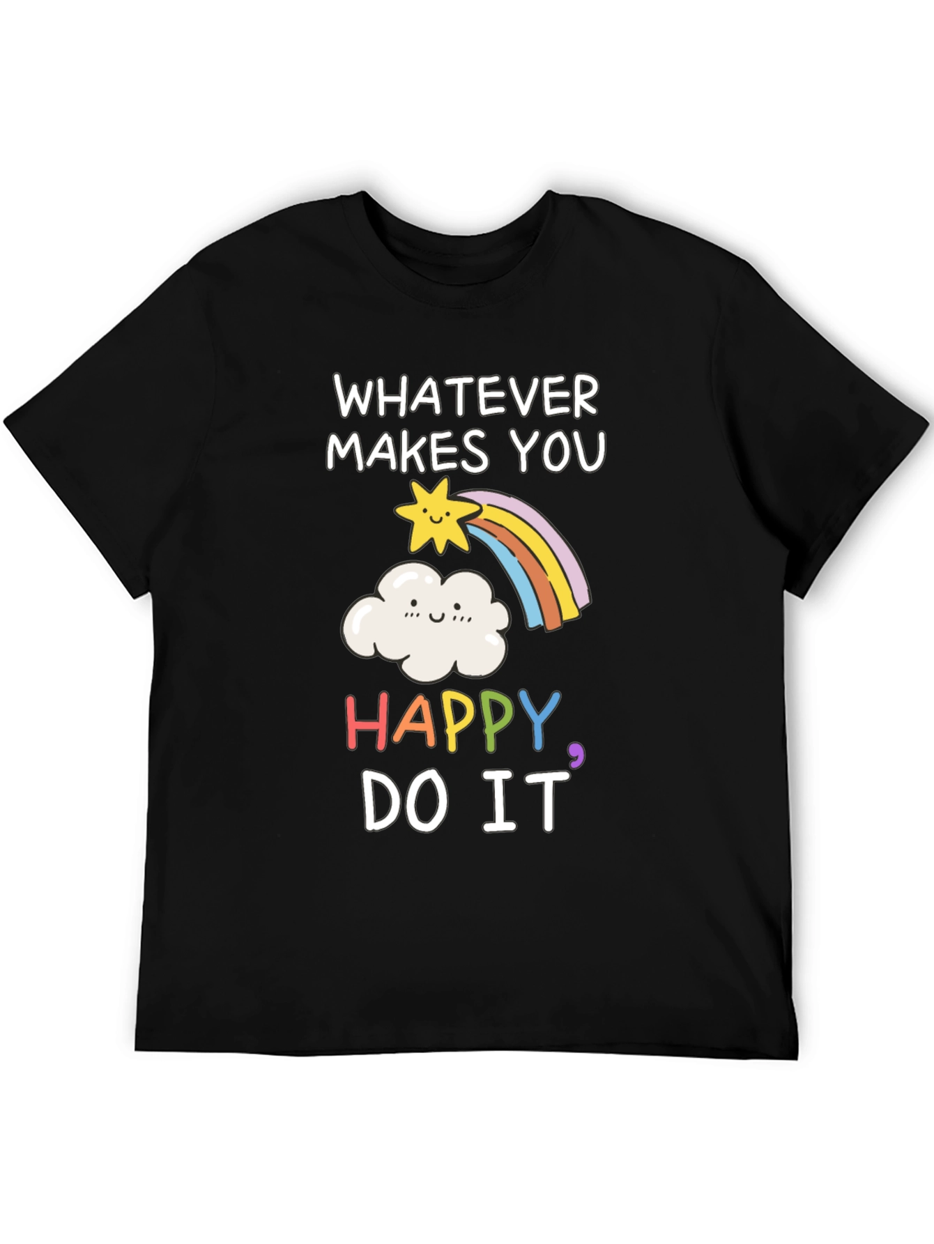 Happy Rainbow Graphic T-Shirt - Inspiring Tee