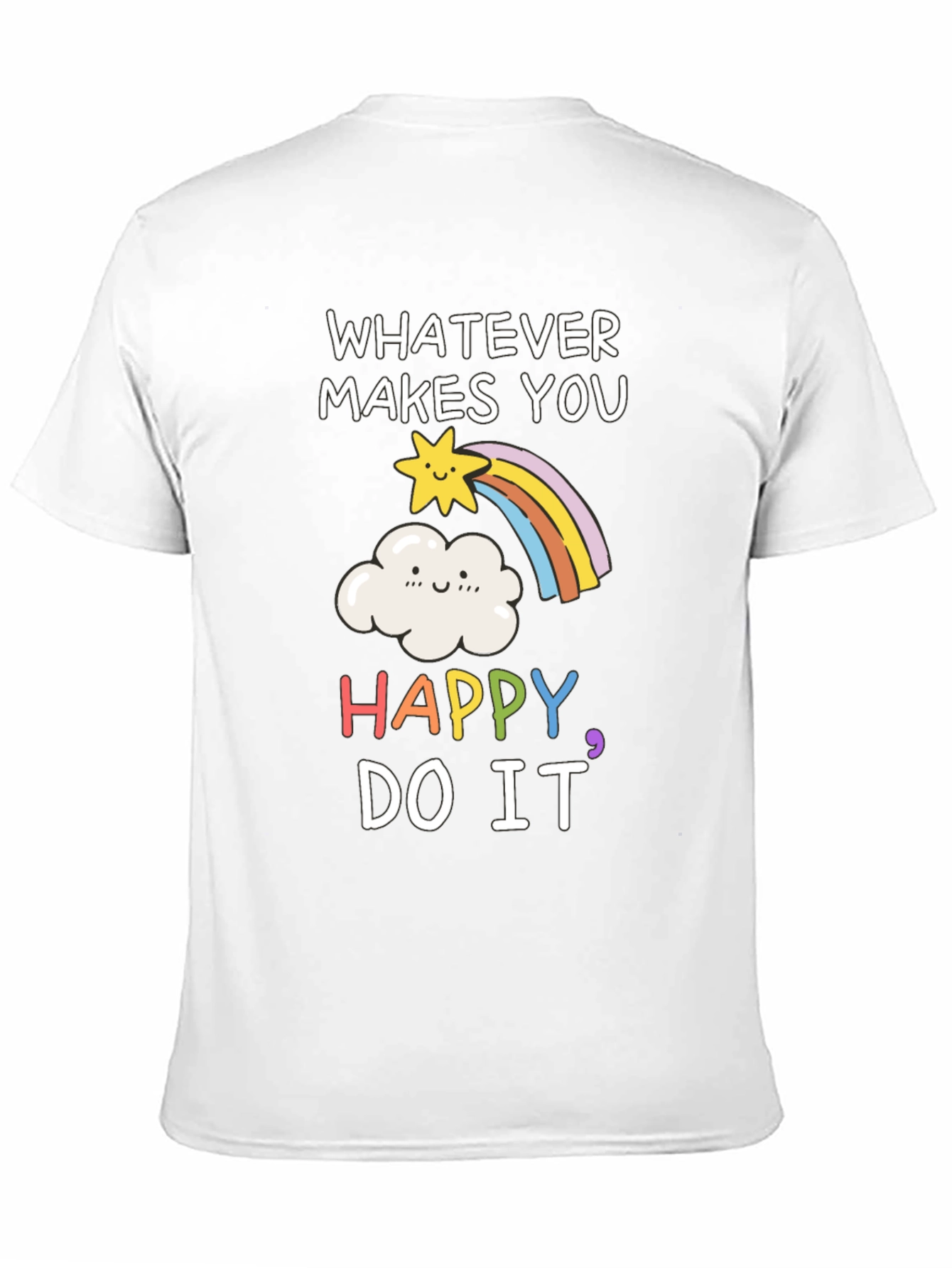 Happy Rainbow Graphic T-Shirt - Inspiring Tee