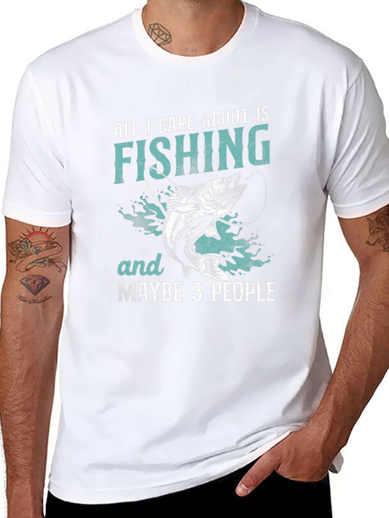 Fishing T-Shirt: All I Care About Is Fishing