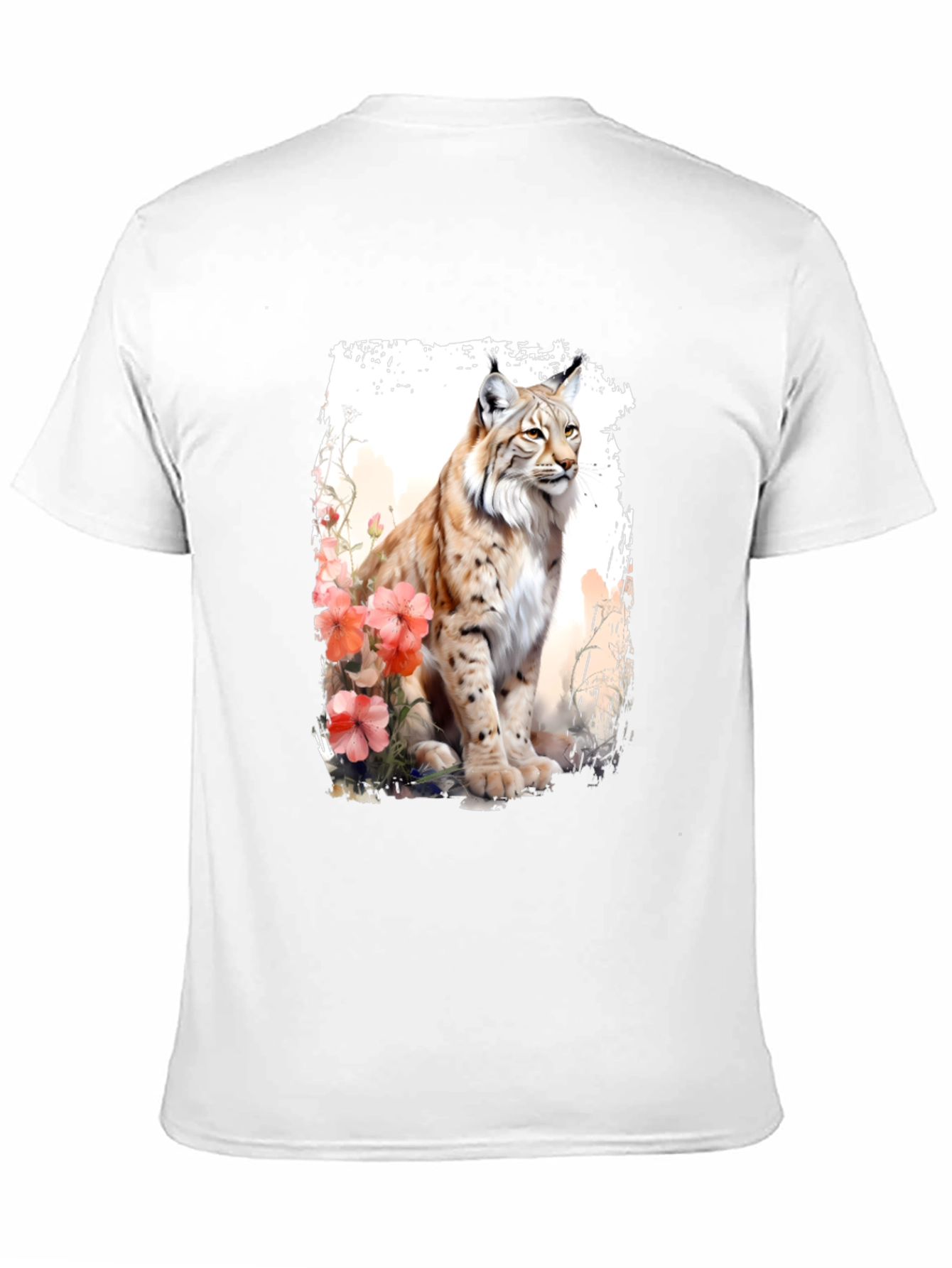 Lynx Floral T-Shirt - Nature Inspired Graphic Tee