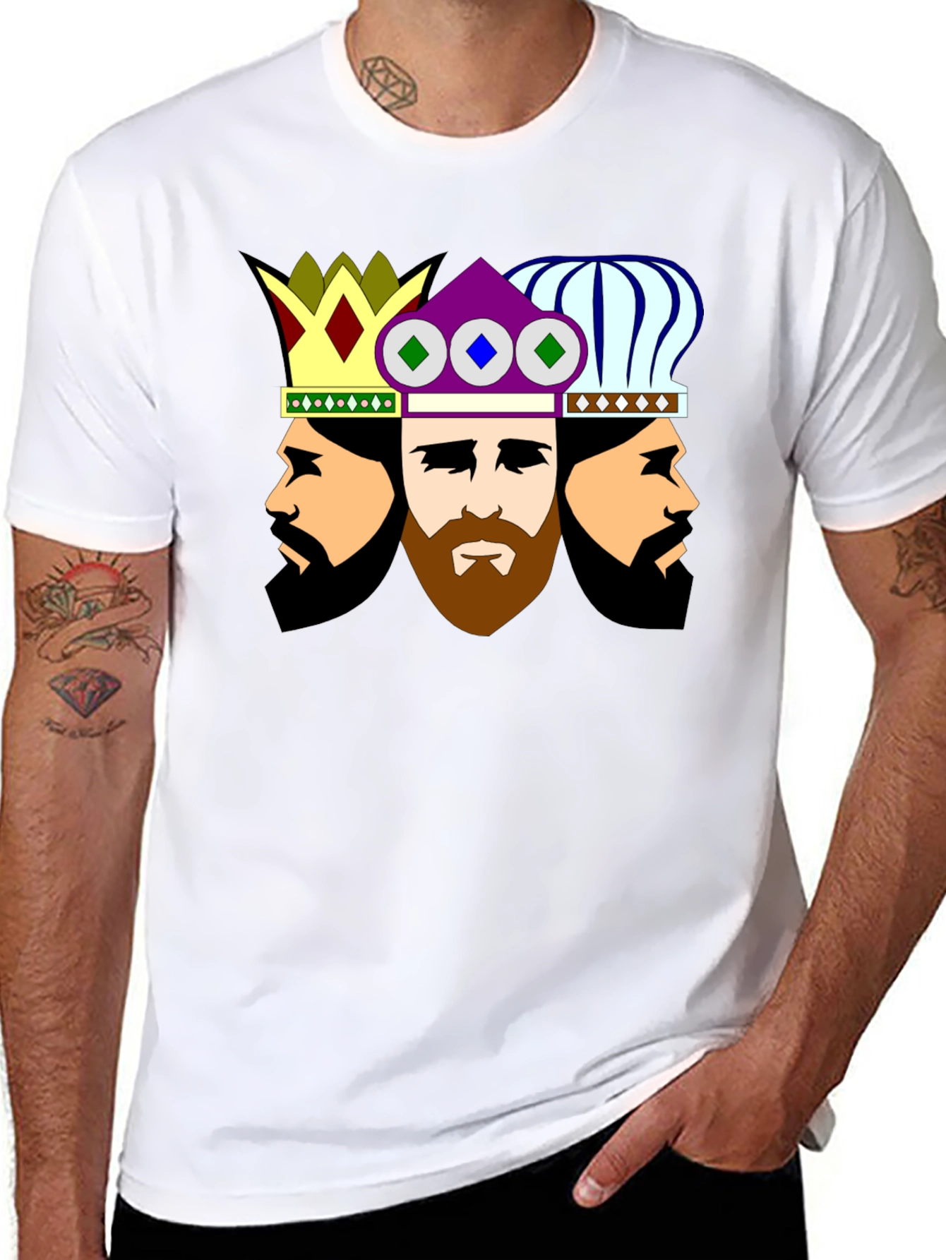Three Kings Graphic T-Shirt - Unique Design Soft Cotton