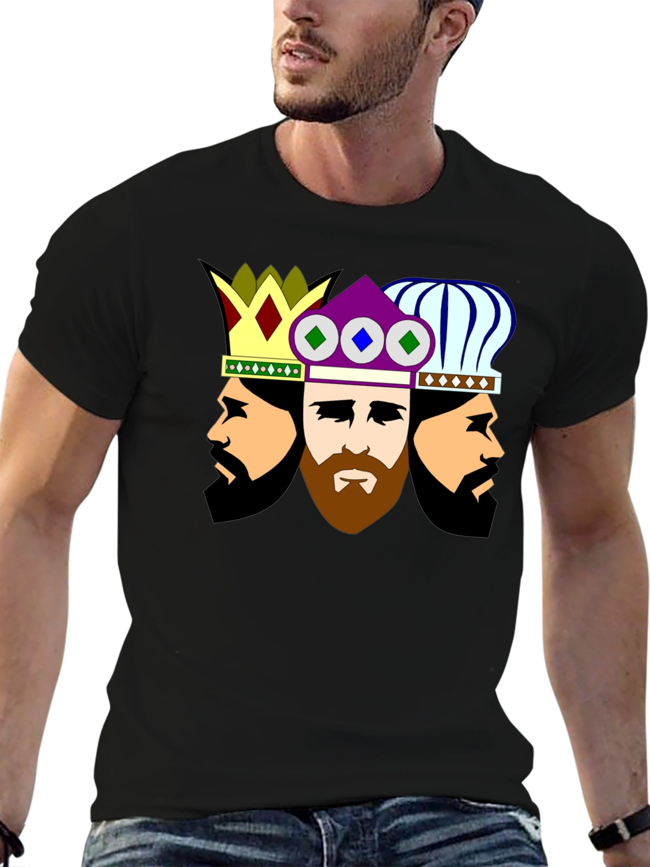 Three Kings Graphic T-Shirt - Unique Design Soft Cotton
