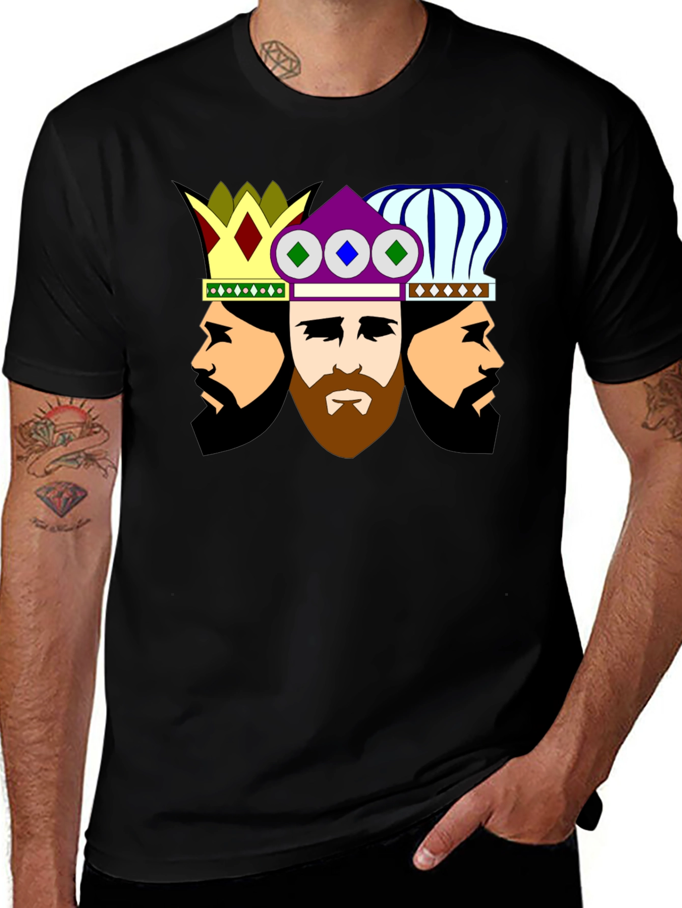 Three Kings Graphic T-Shirt - Unique Design Soft Cotton