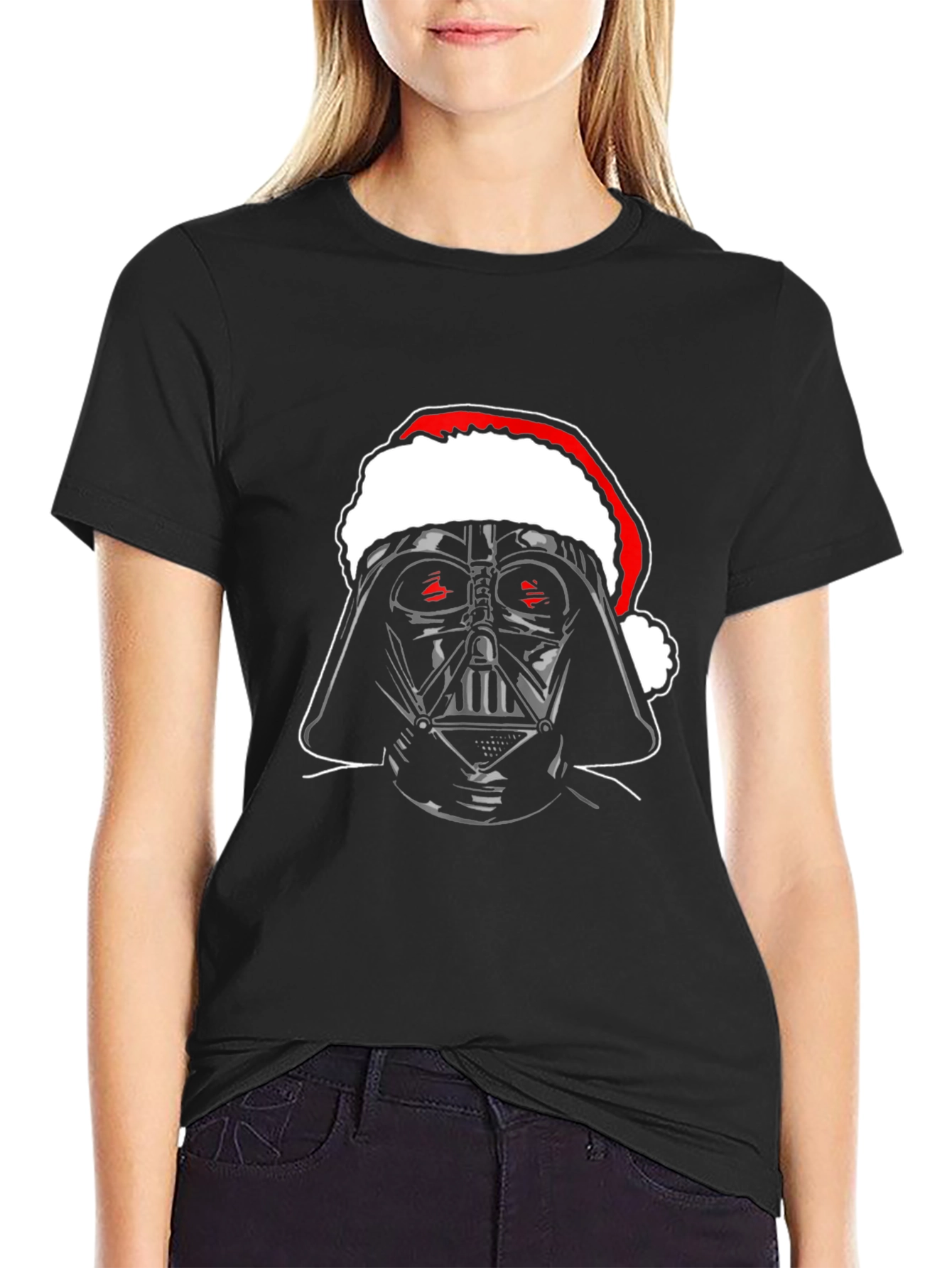 Darth Vader Santa Hat Graphic Tee