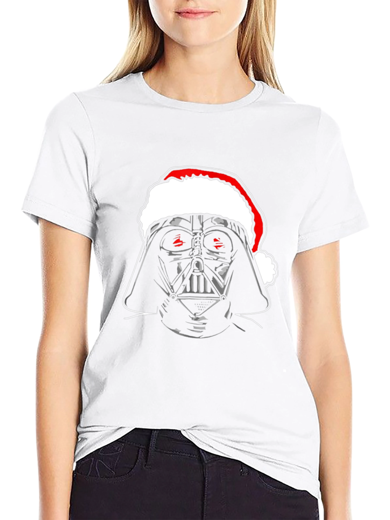 Darth Vader Santa Hat Graphic Tee