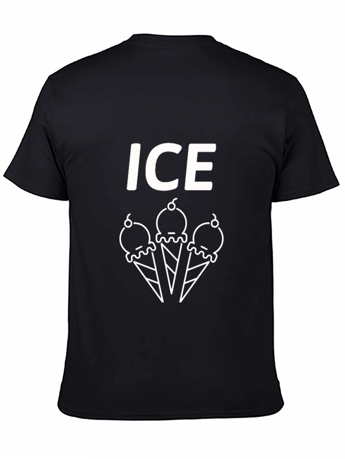 Ice Cream Graphic Tee - Black