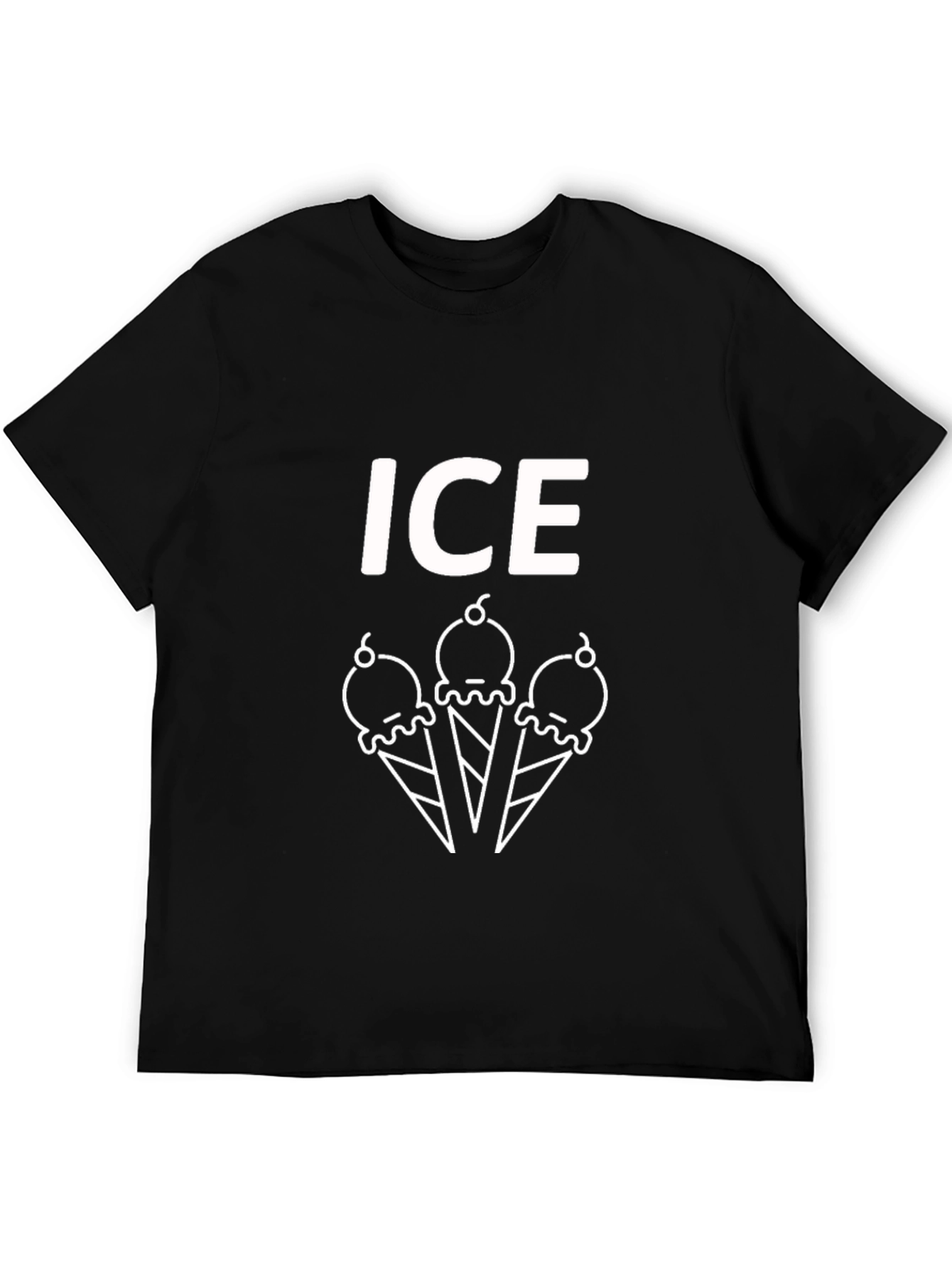 Ice Cream Graphic Tee - Black