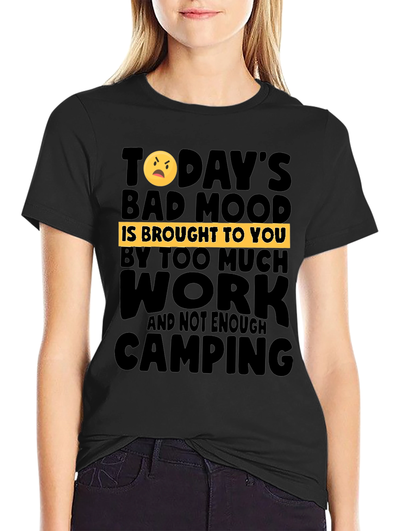 Humorous Camping & Work T-Shirt