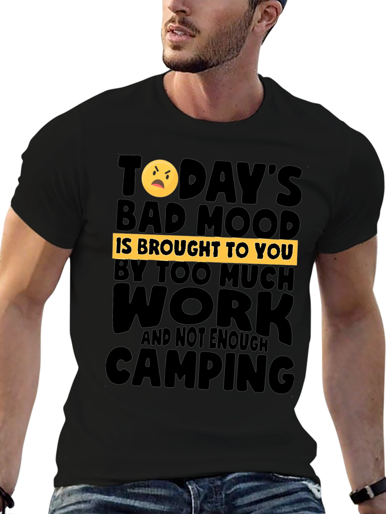 Humorous Camping & Work T-Shirt