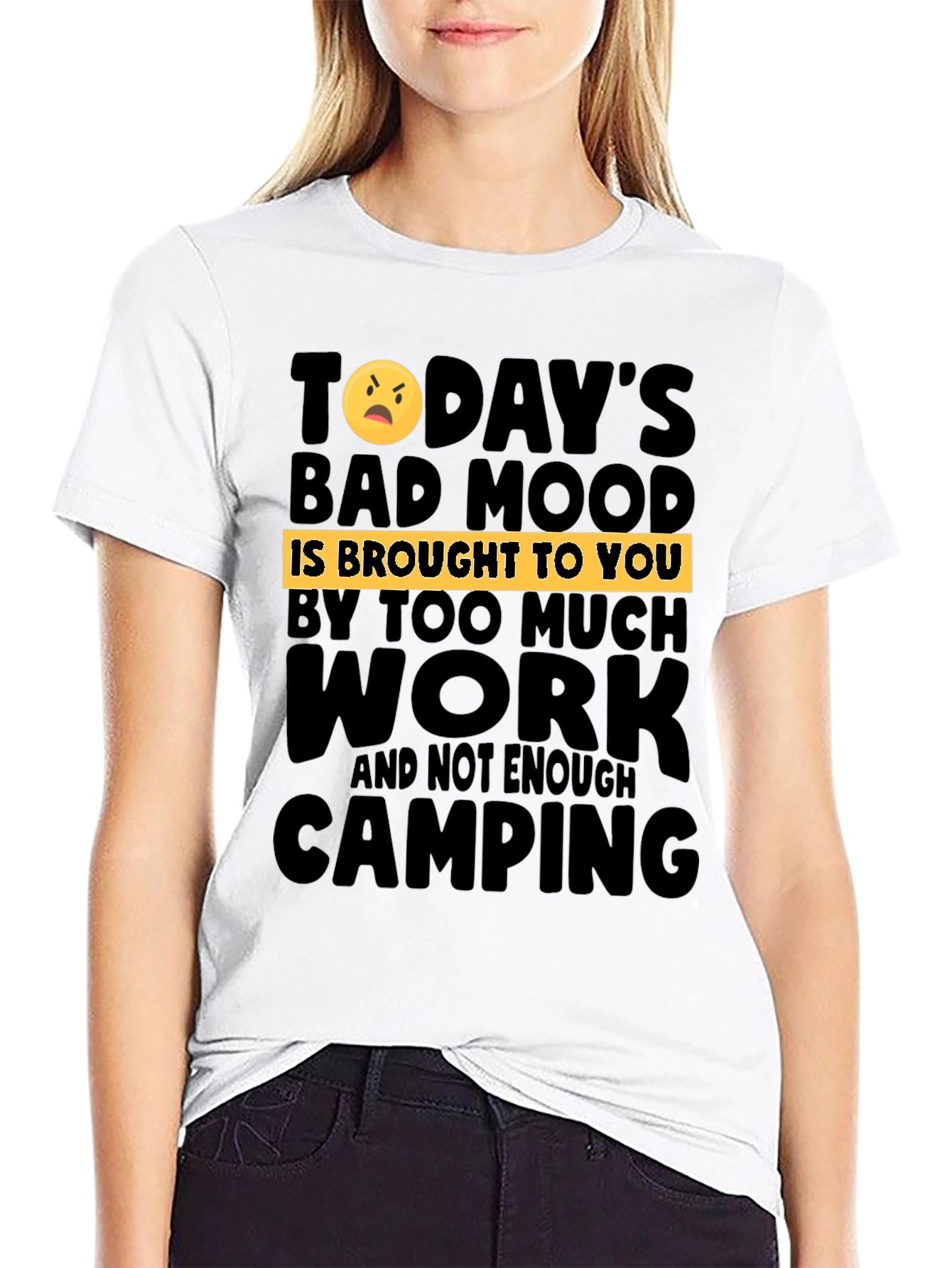 Humorous Camping & Work T-Shirt