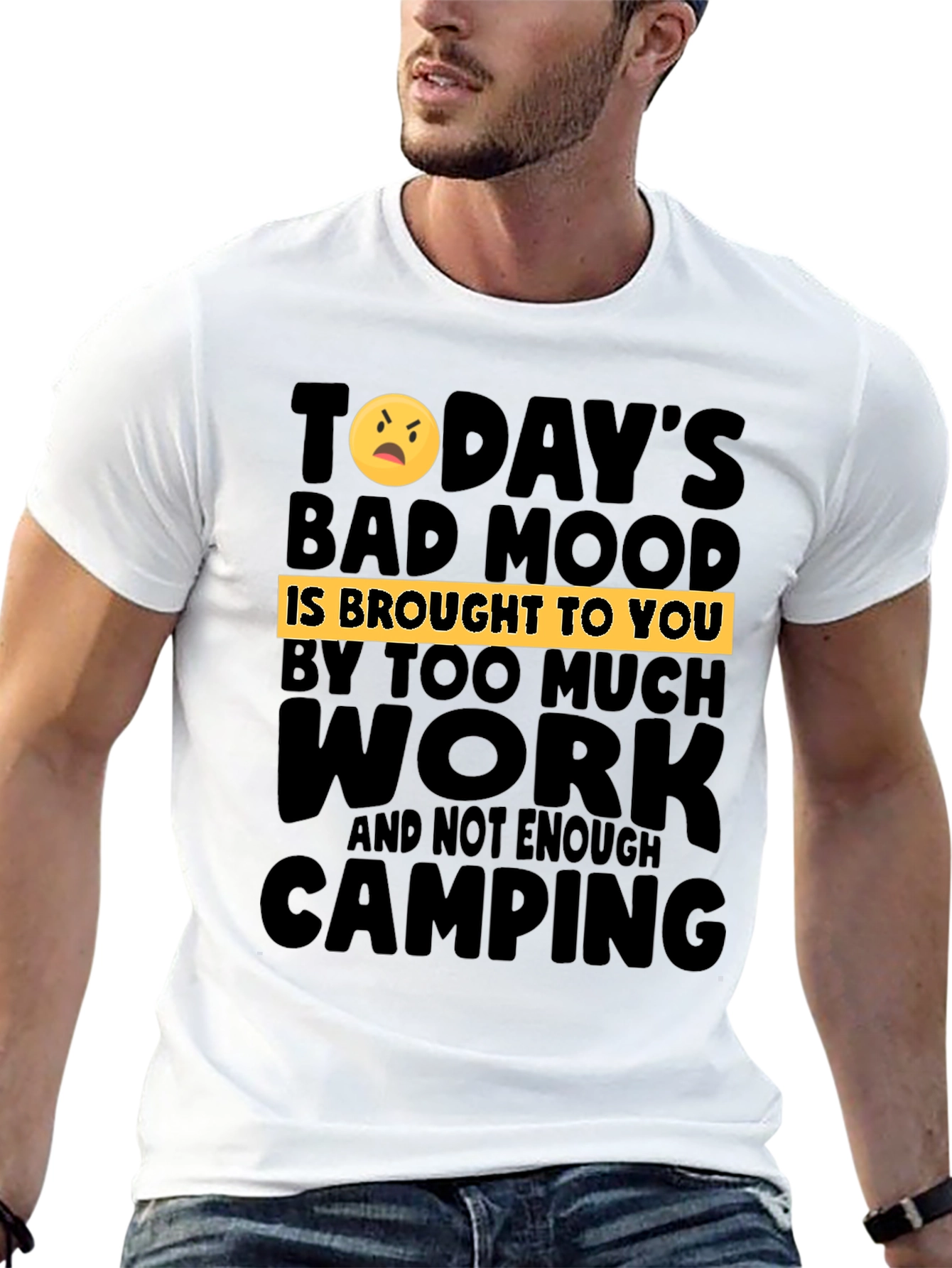Humorous Camping & Work T-Shirt