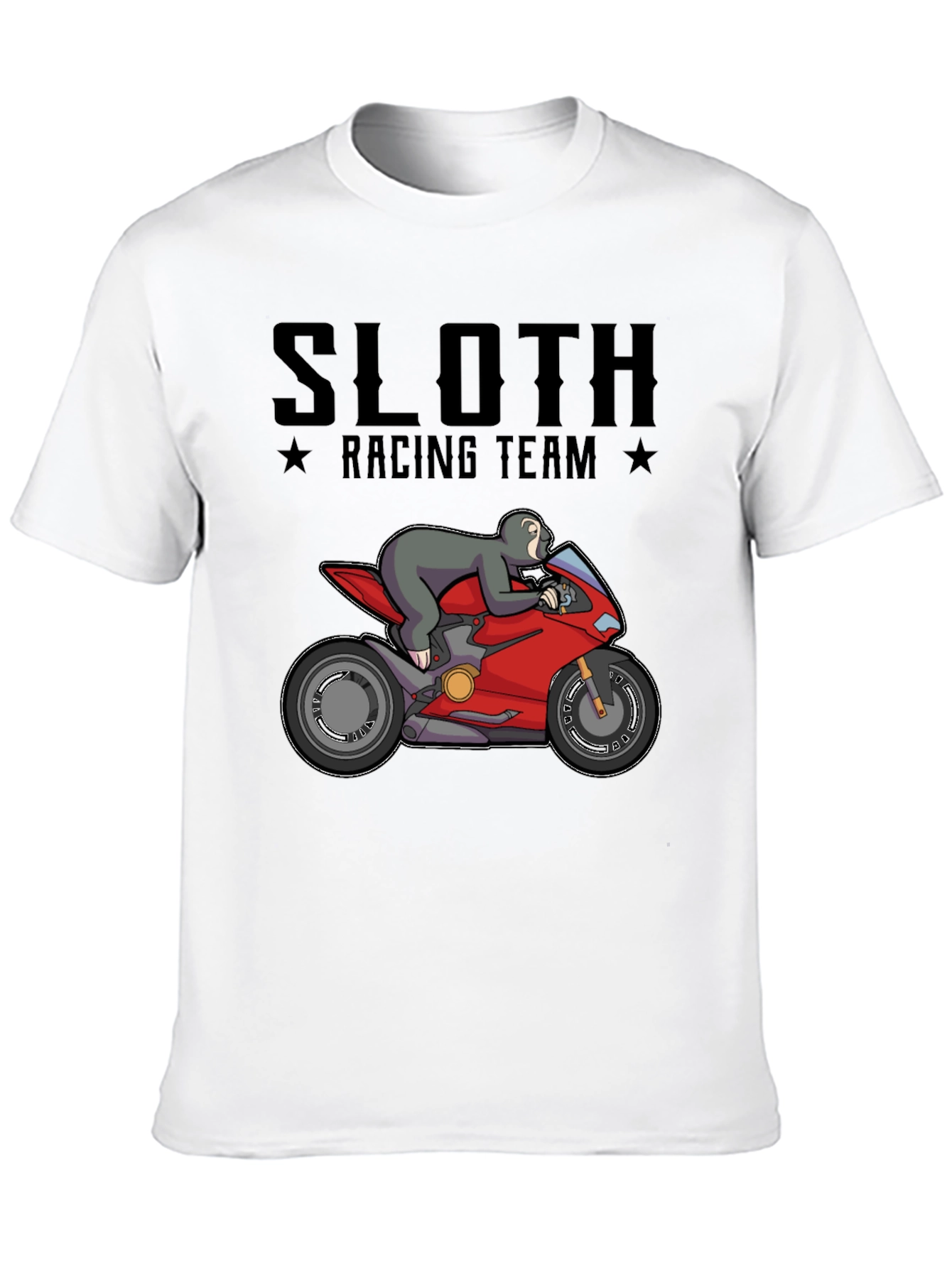 Sloth Racing Team T-Shirt - Funny Motorbike Tee