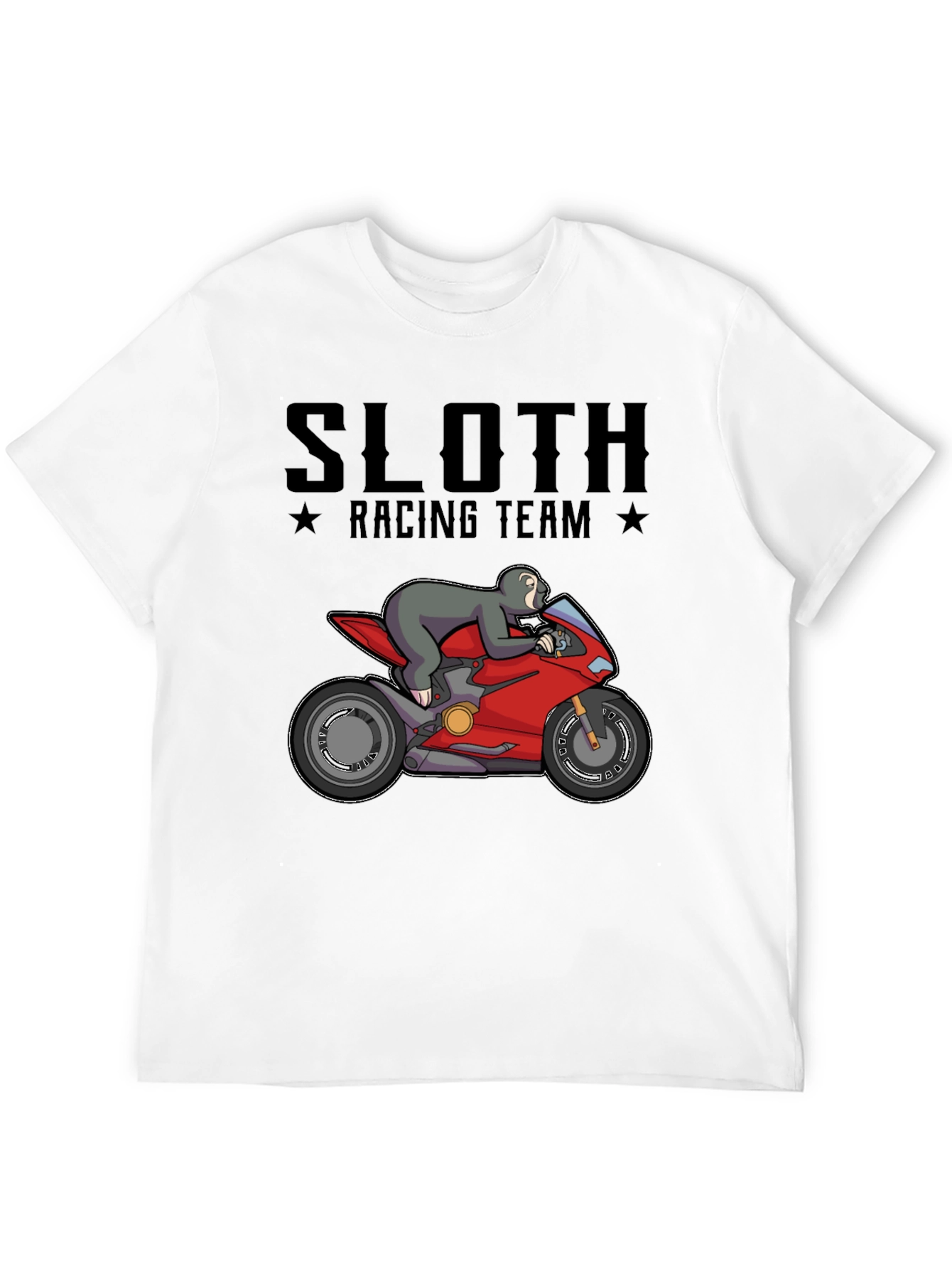 Sloth Racing Team T-Shirt - Funny Motorbike Tee