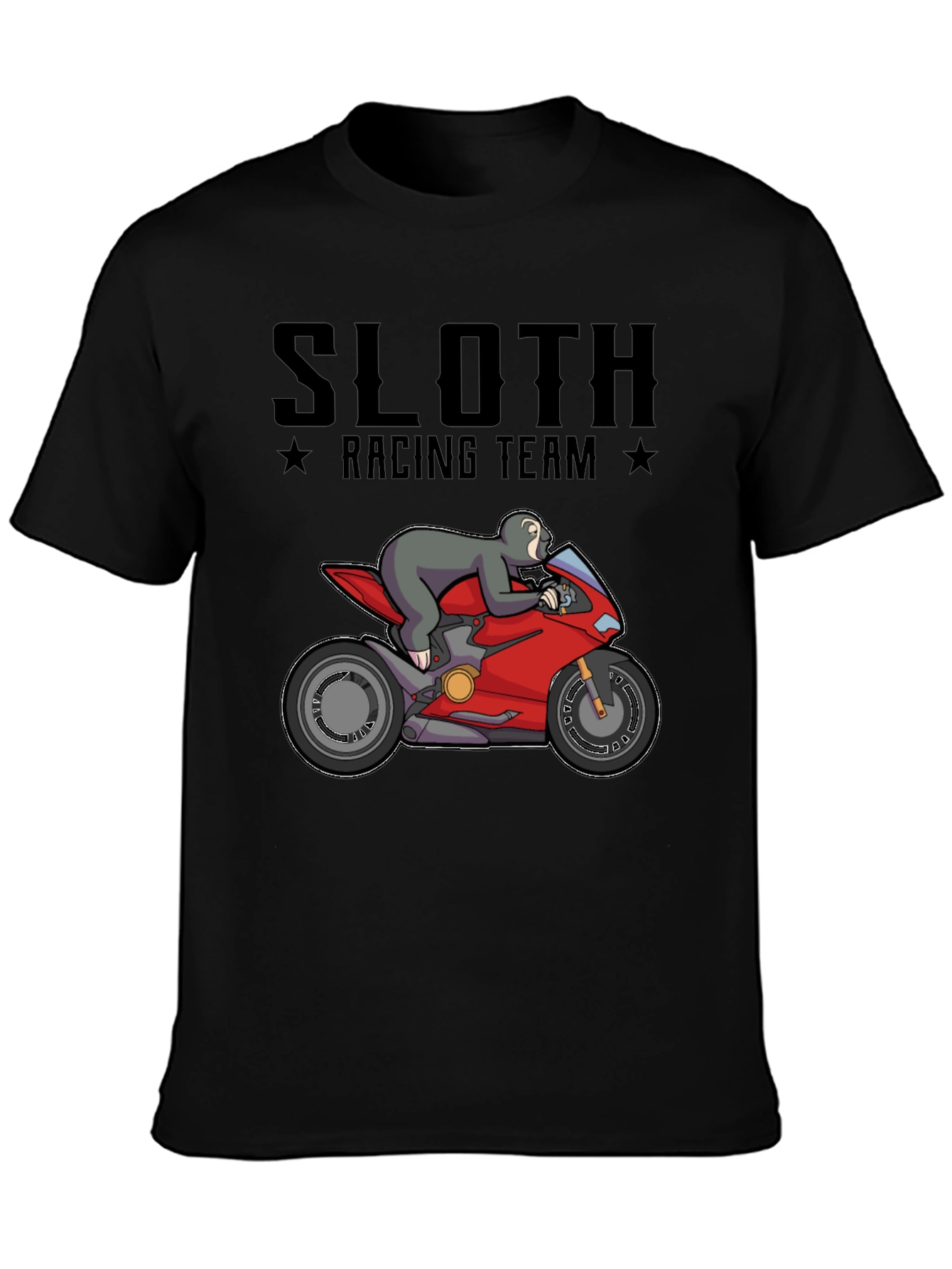 Sloth Racing Team T-Shirt - Funny Motorbike Tee