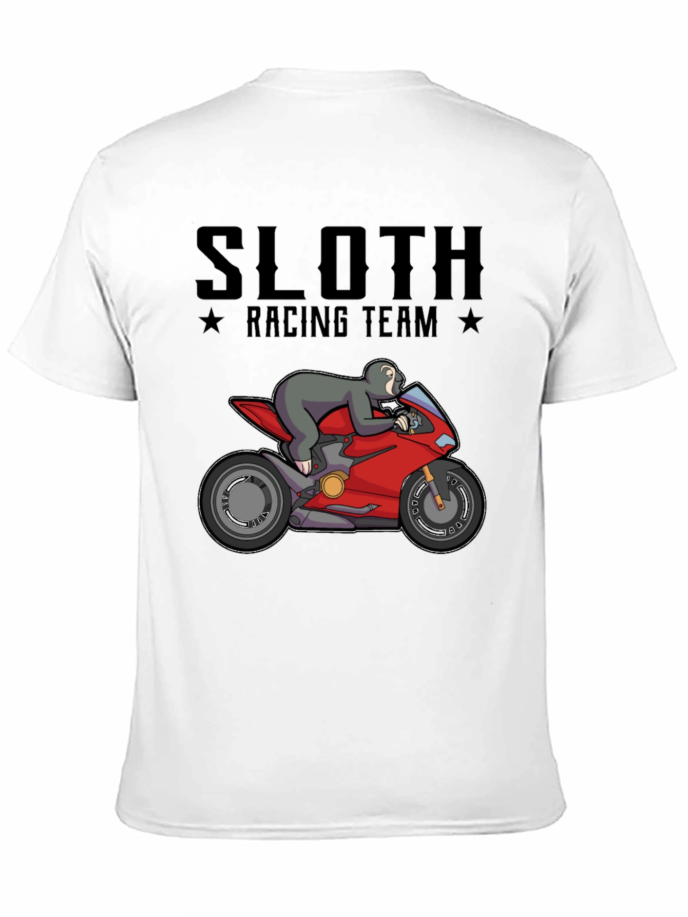 Sloth Racing Team T-Shirt - Funny Motorbike Tee
