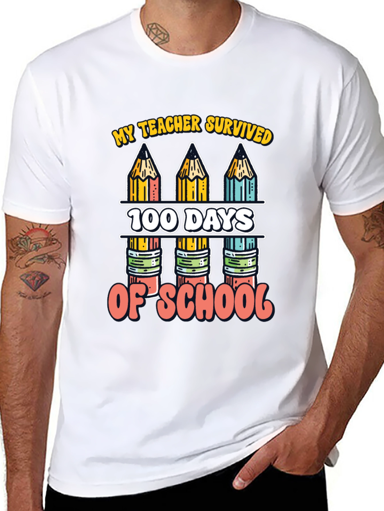 My Teacher Survived 100 Days of School T-Shirt