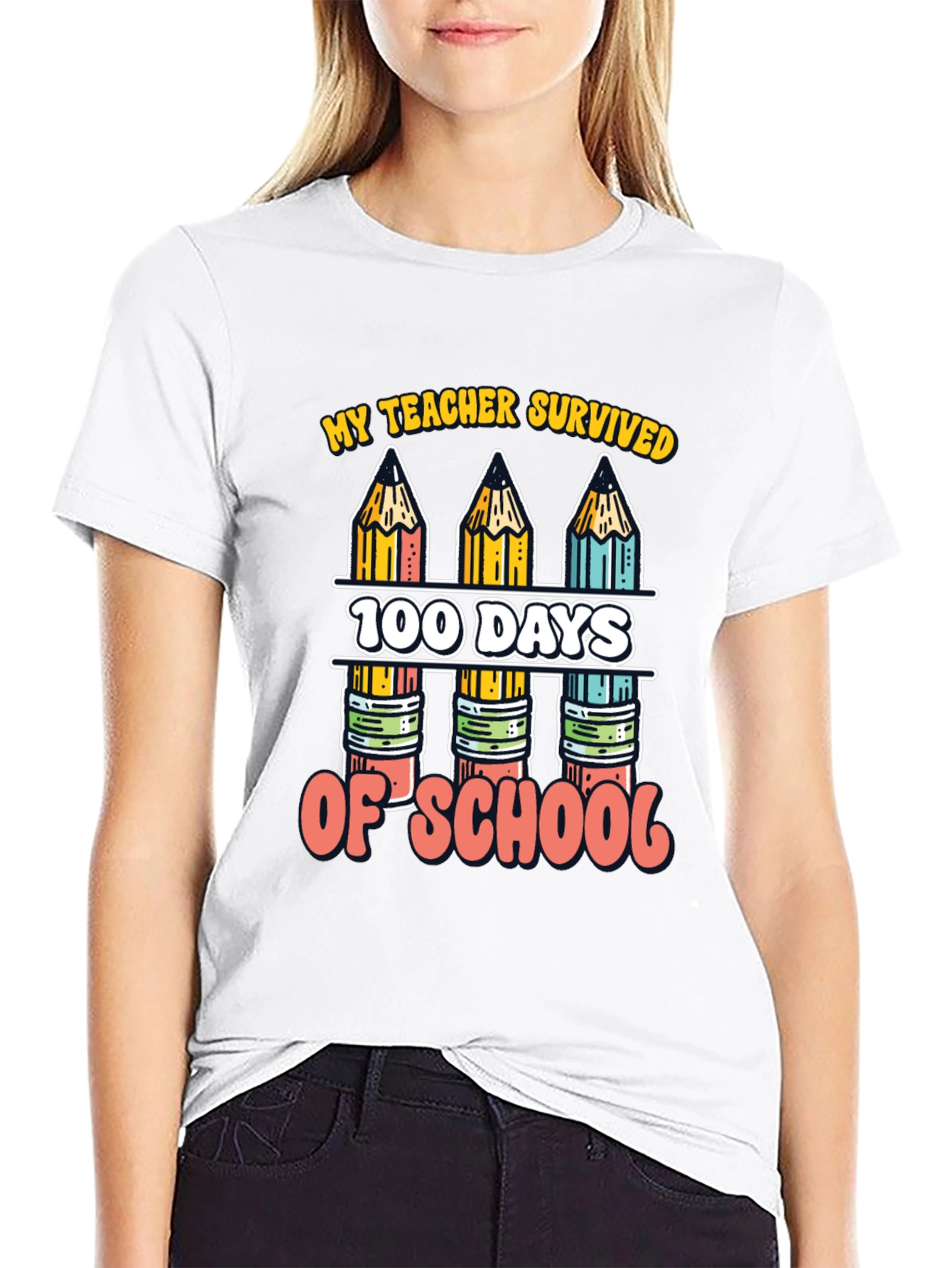 My Teacher Survived 100 Days of School T-Shirt