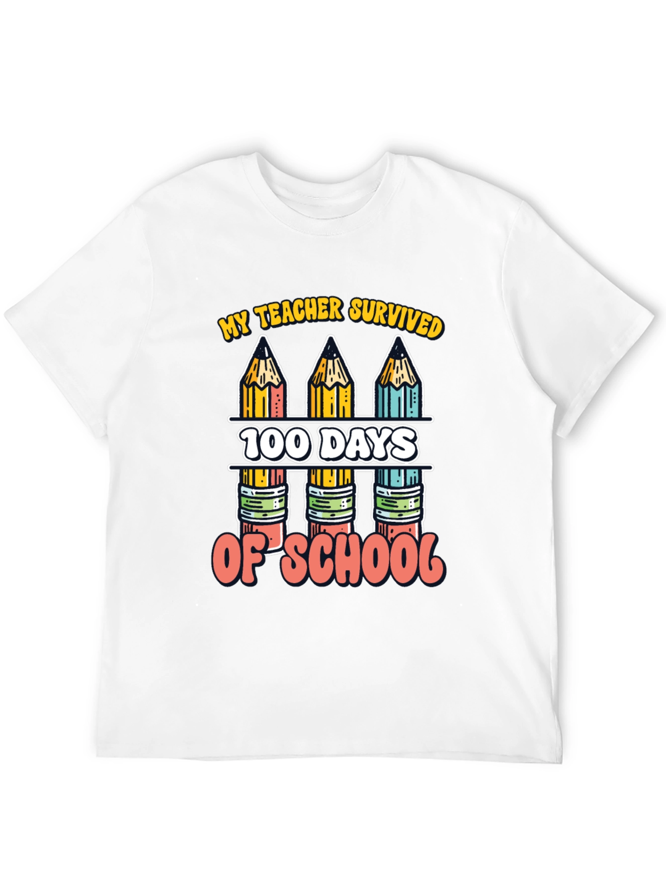 My Teacher Survived 100 Days of School T-Shirt