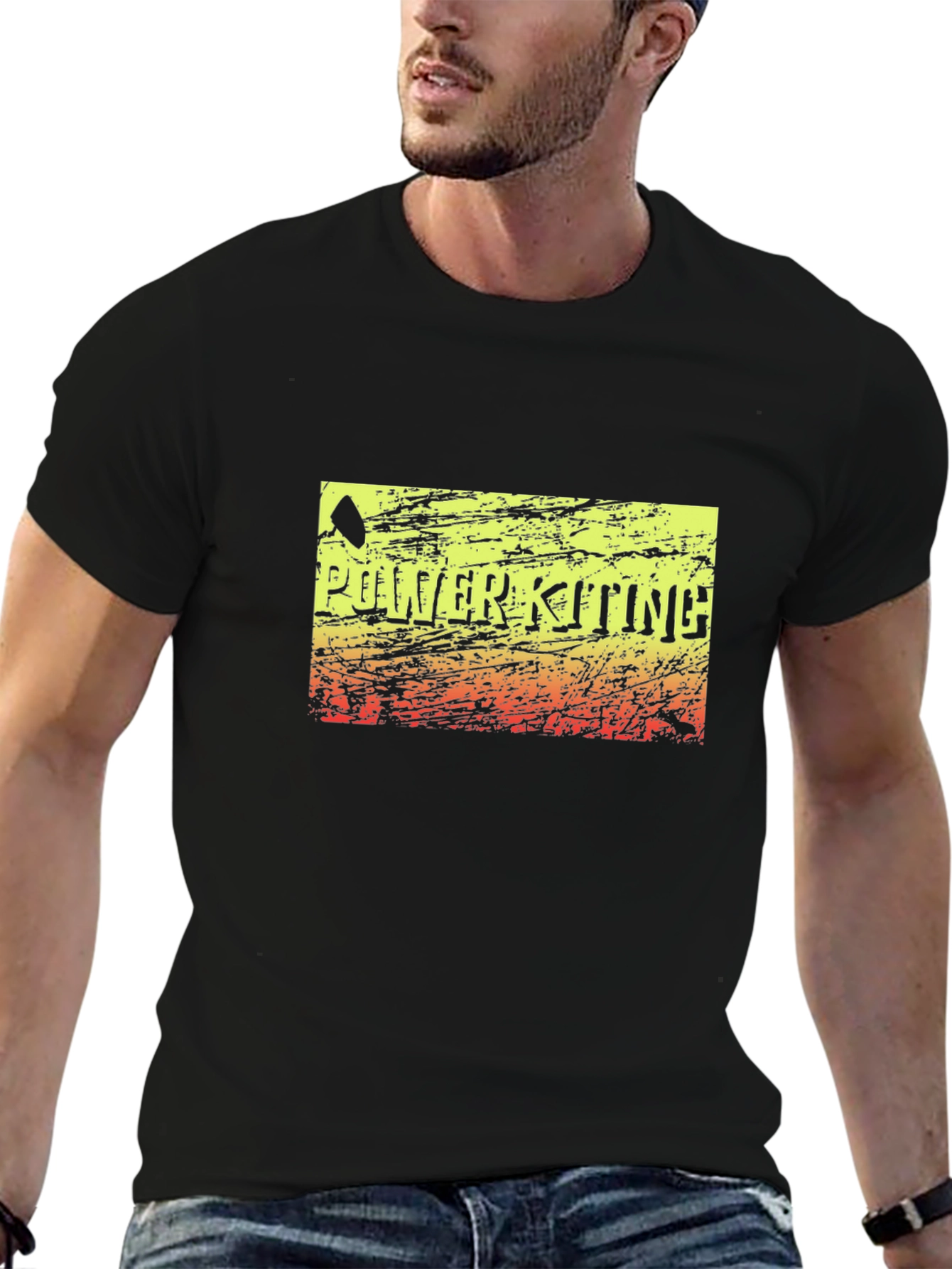 Power Kiting Graphic Tee - Distressed Design
