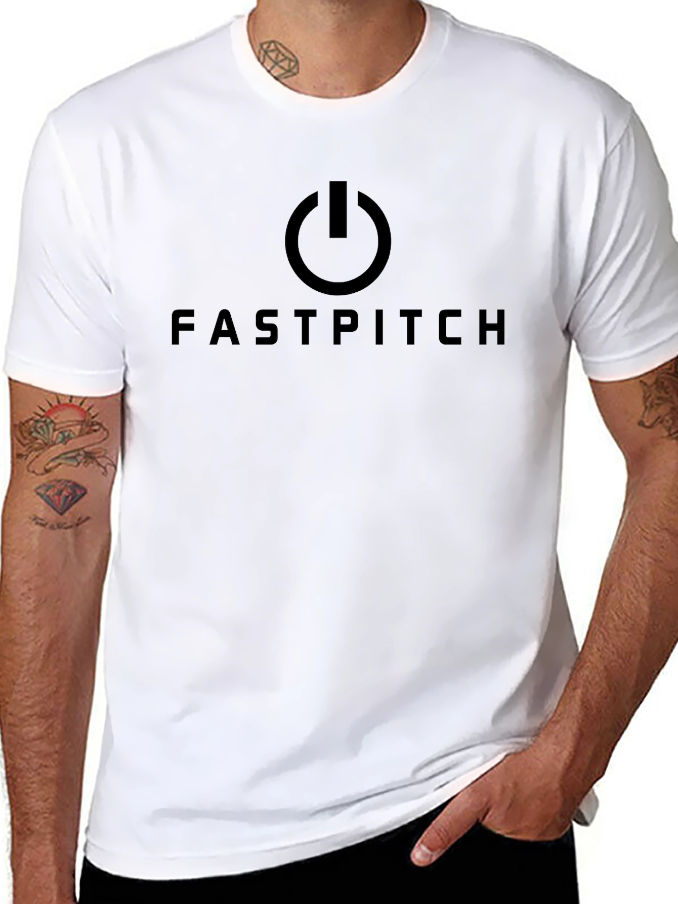 Fastpitch Power On Graphic Tee - Black