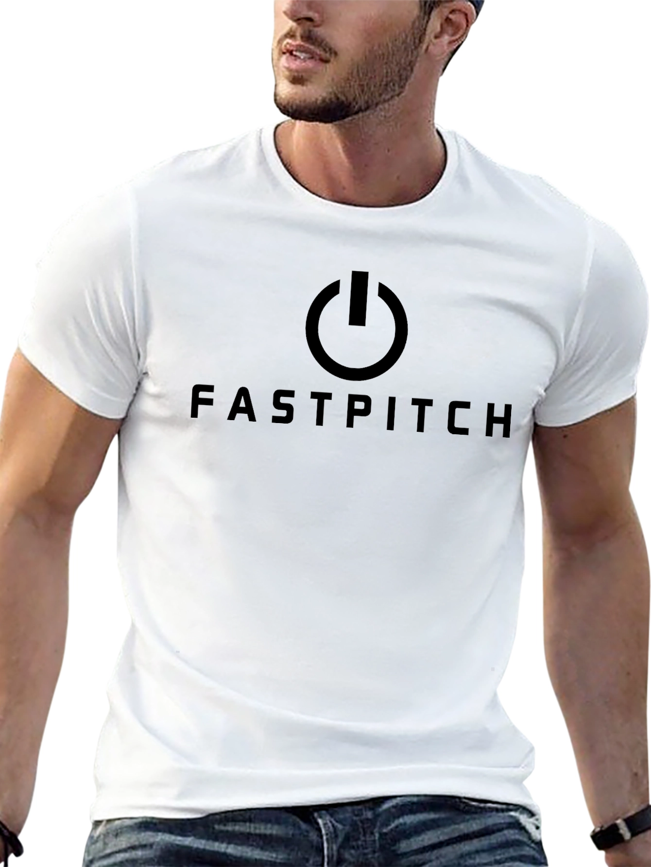 Fastpitch Power On Graphic Tee - Black