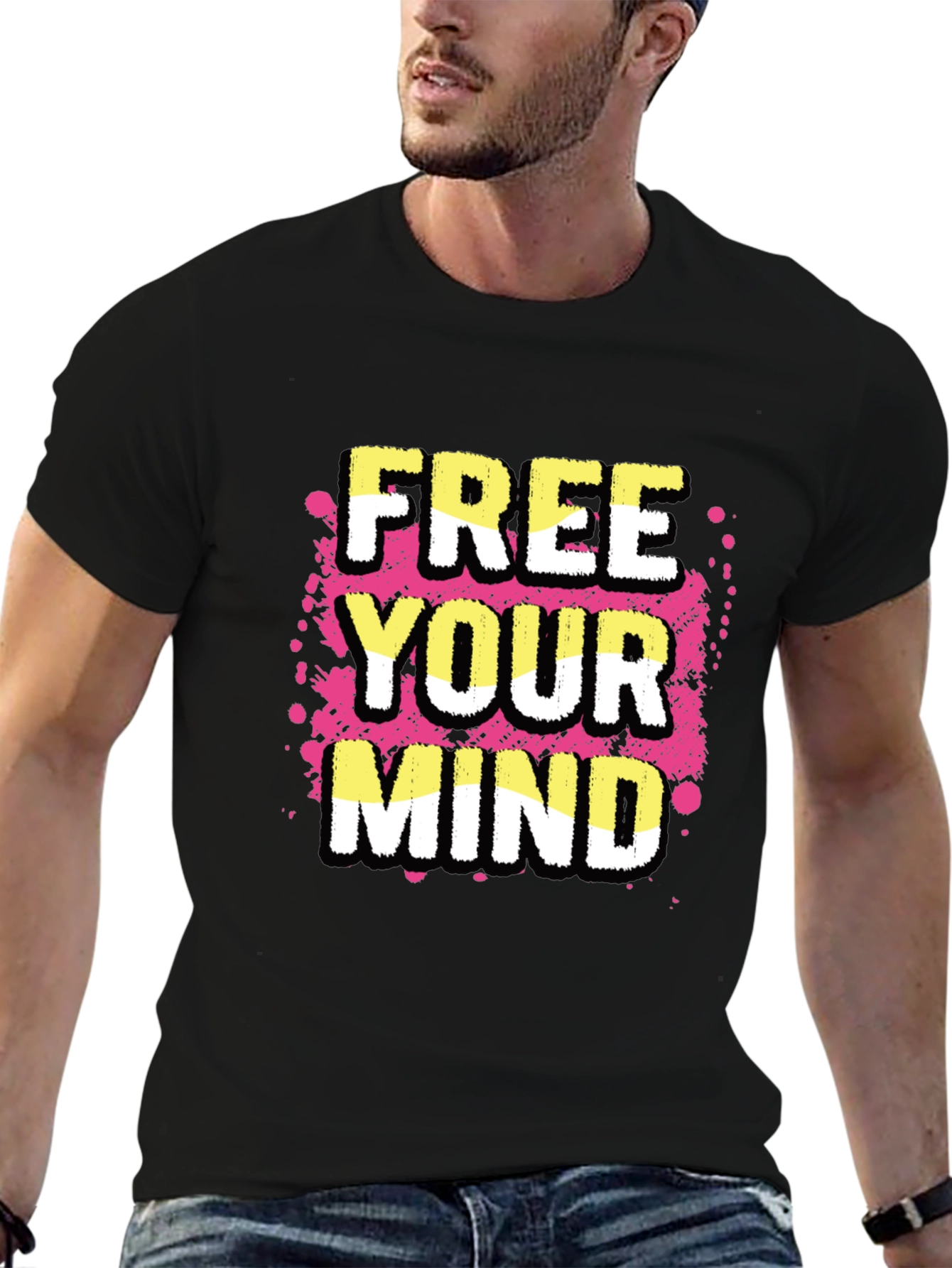 Free Your Mind Graphic Tee - Black