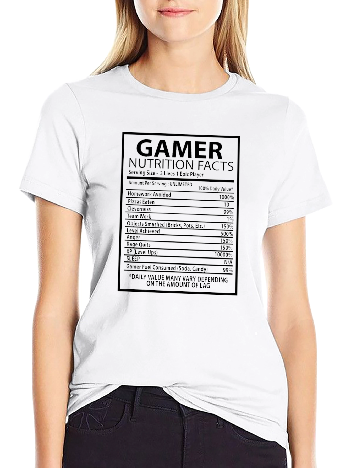 Gamer Nutrition Facts T-Shirt