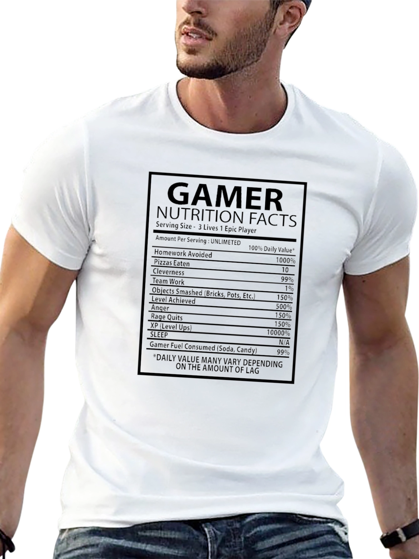 Gamer Nutrition Facts T-Shirt