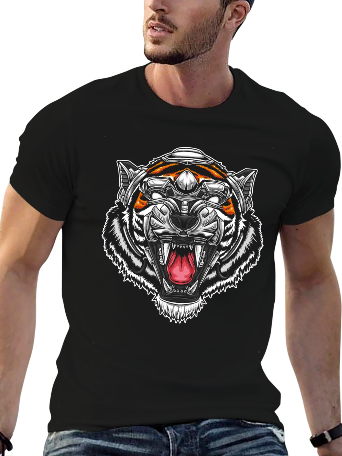 Cyber Tiger Graphic T-Shirt