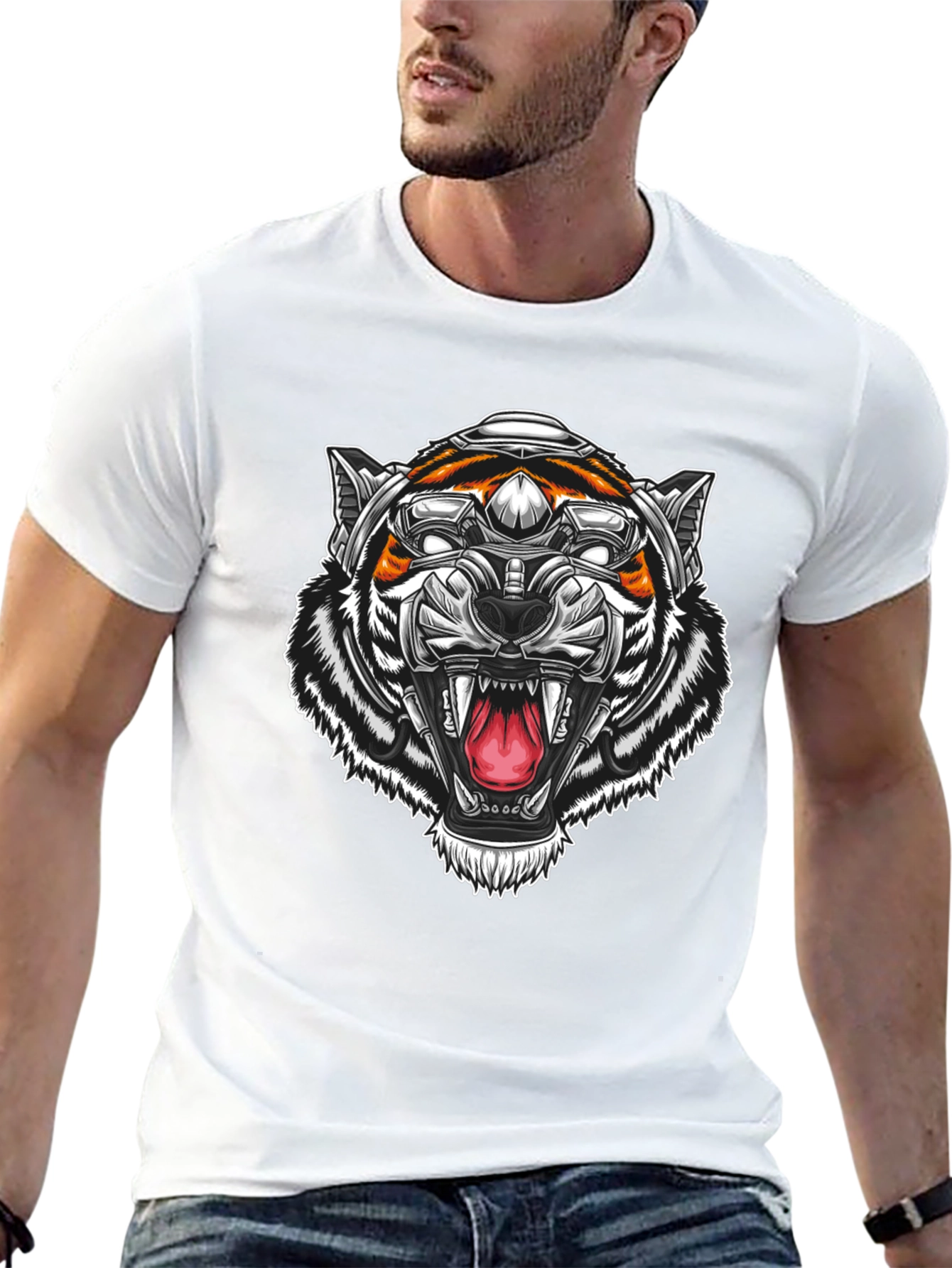 Cyber Tiger Graphic T-Shirt