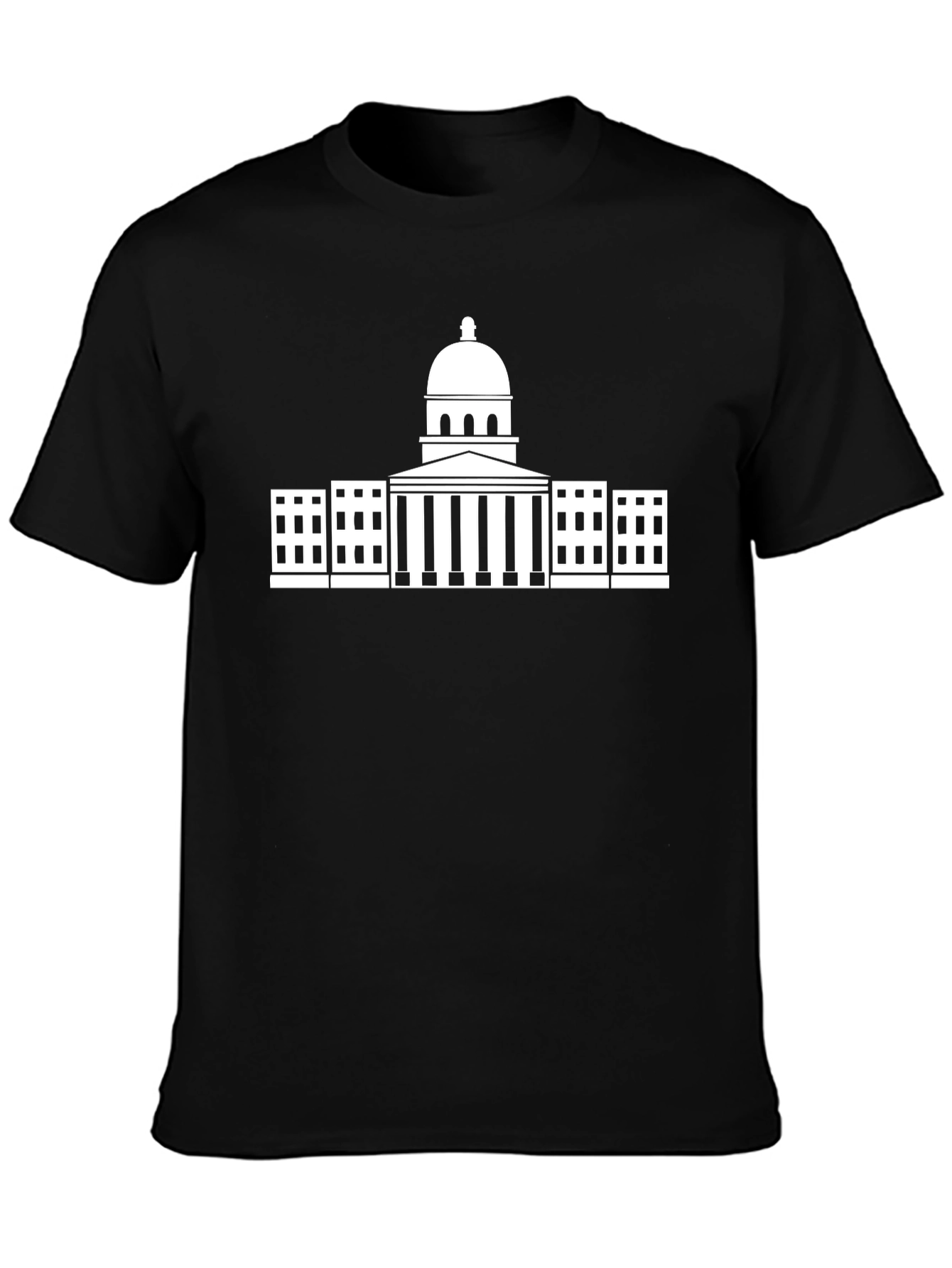 Capitol Building Graphic Tee - Stylish Black T-Shirt