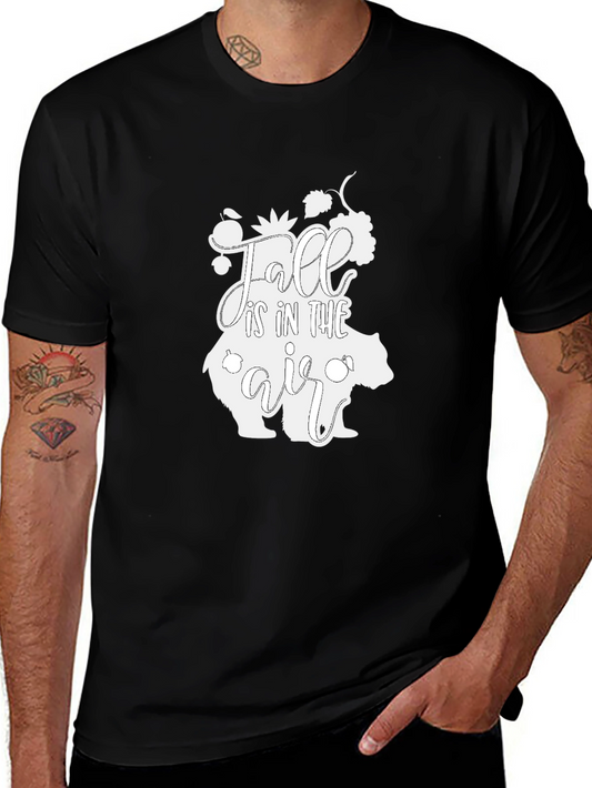 Fall is in the Air Graphic Tee - Black