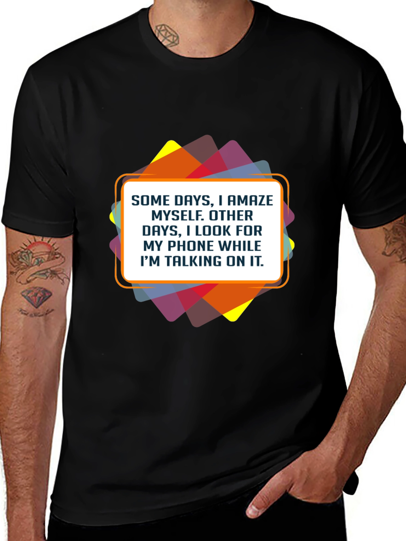 Humorous Statement Graphic Tee - Phone